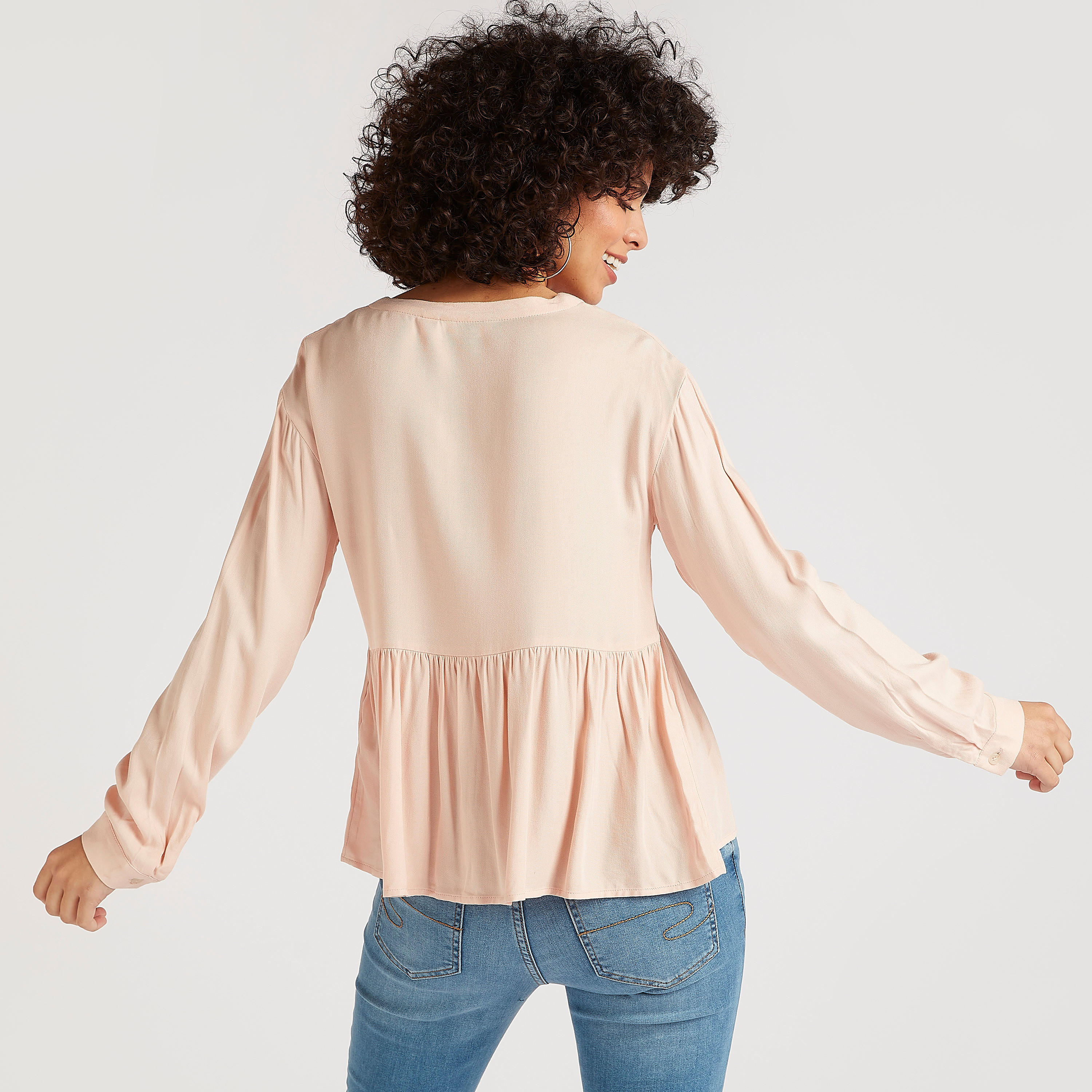 Lee Cooper Denim Peplum Top with Button Closure-women-clothing-shirtsandblouses-blouses-image-4