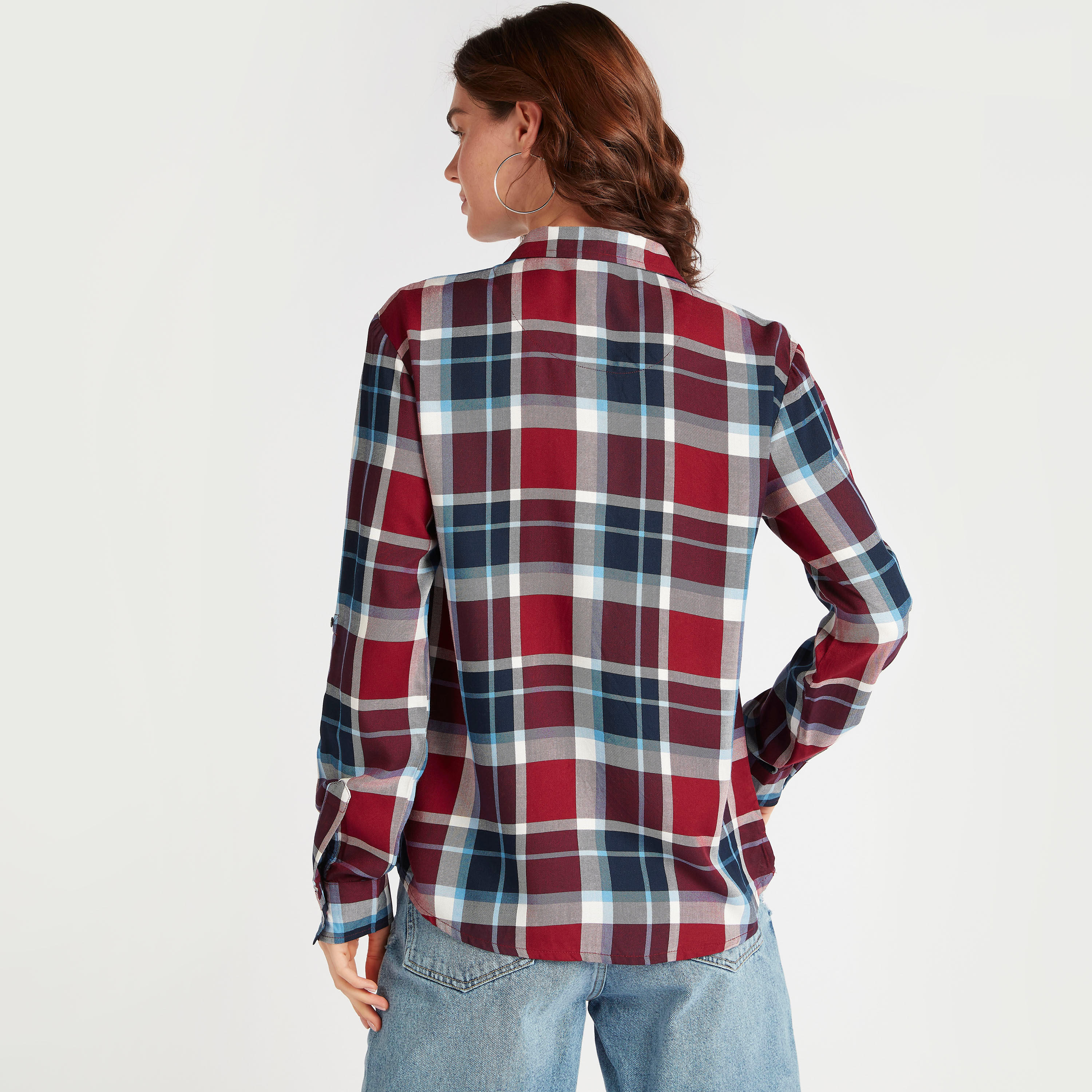 قميص مربّعات بأكمام طويلة من لي كوبر-women-clothing-shirtsandblouses-shirts-image-4