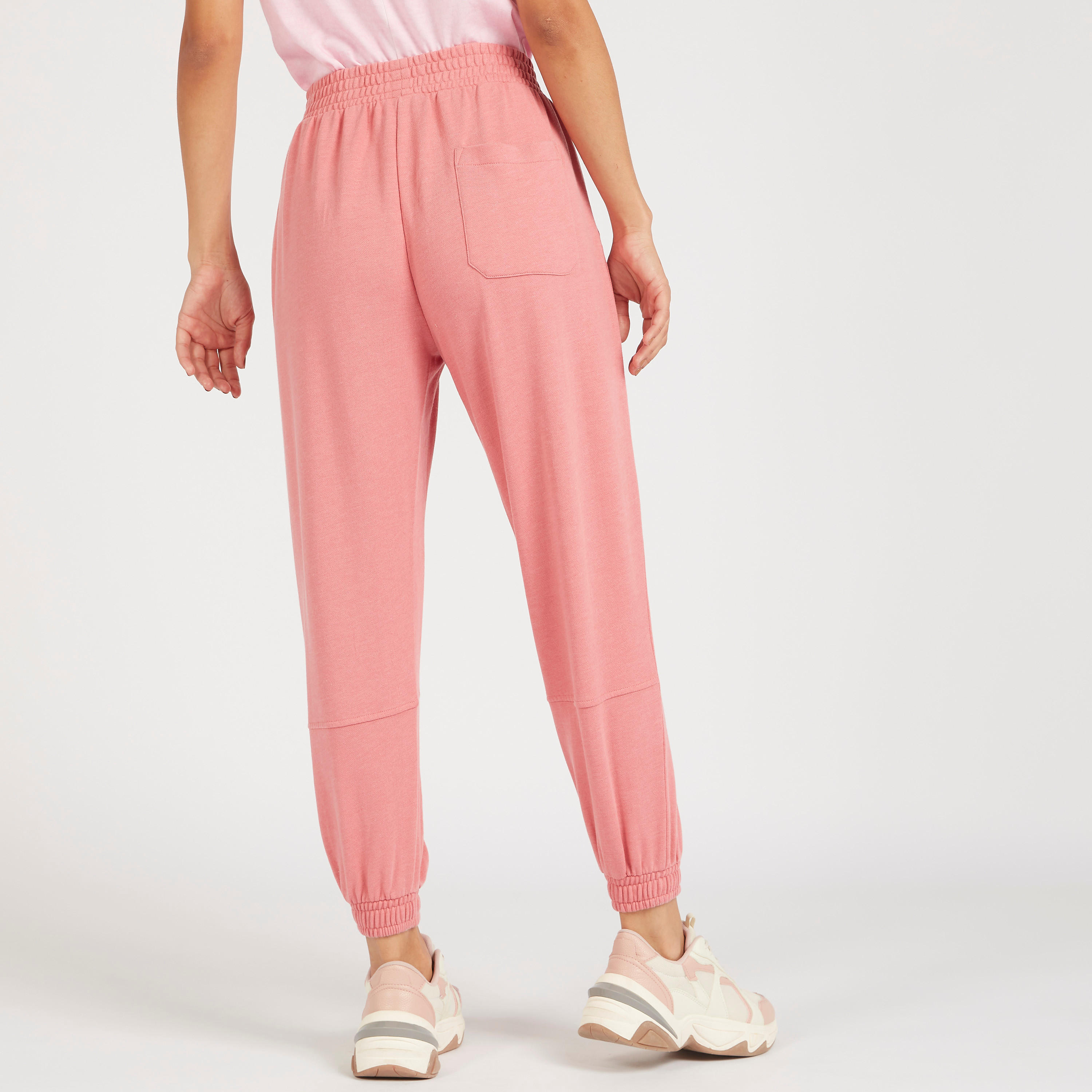 Lee Cooper Solid Joggers with Elasticated Waistband-women-clothing-bottoms-joggers-image-4