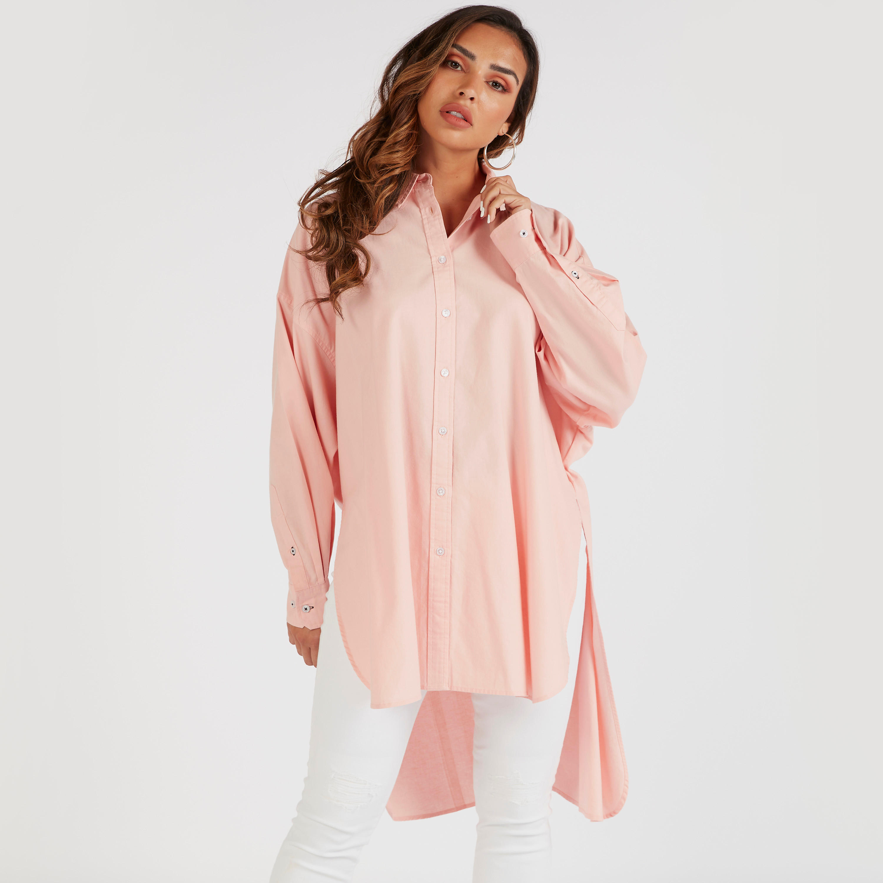 قميص سادة بياقة عادية-women-clothing-shirtsandblouses-shirts-image-4