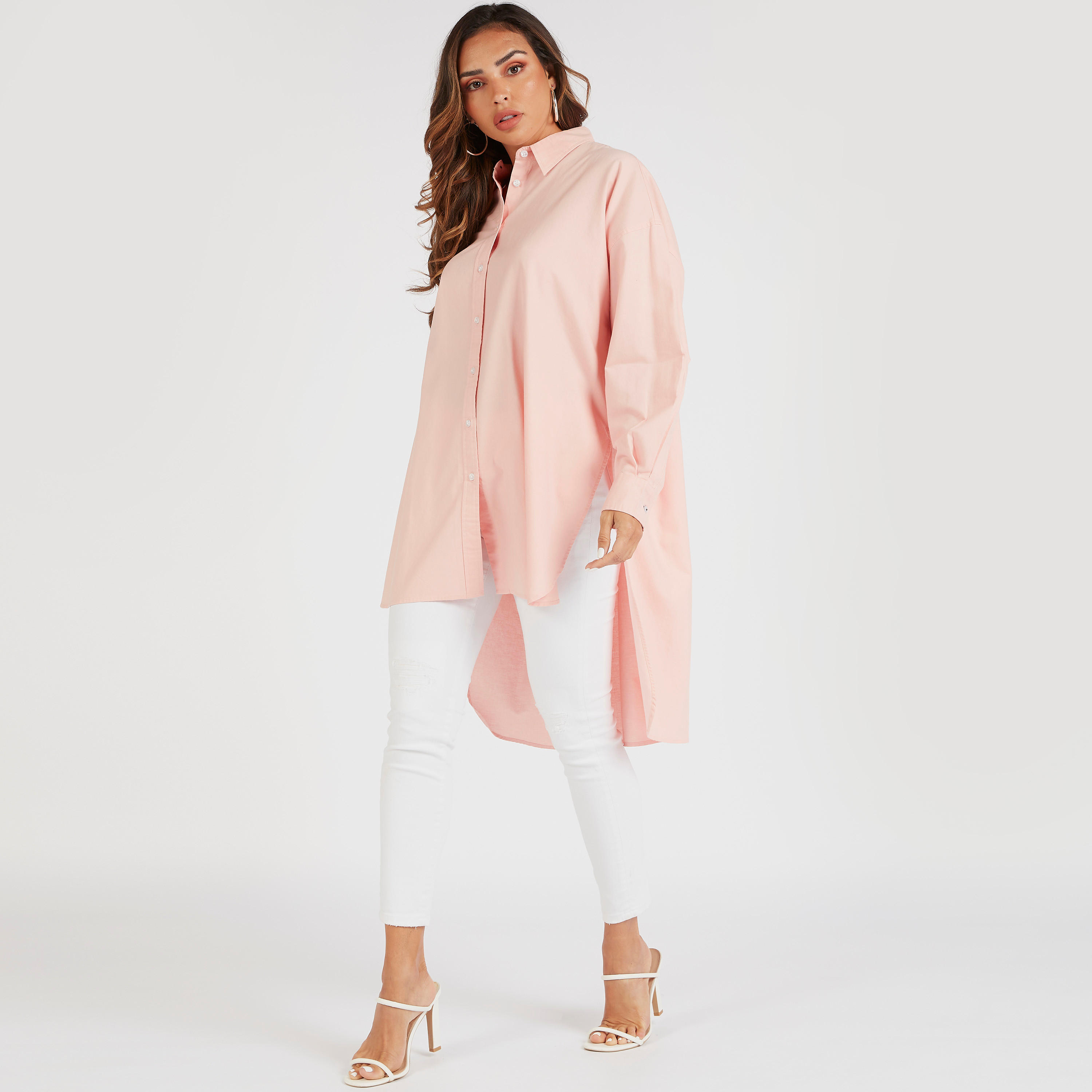 قميص سادة بياقة عادية-women-clothing-shirtsandblouses-shirts-image-3