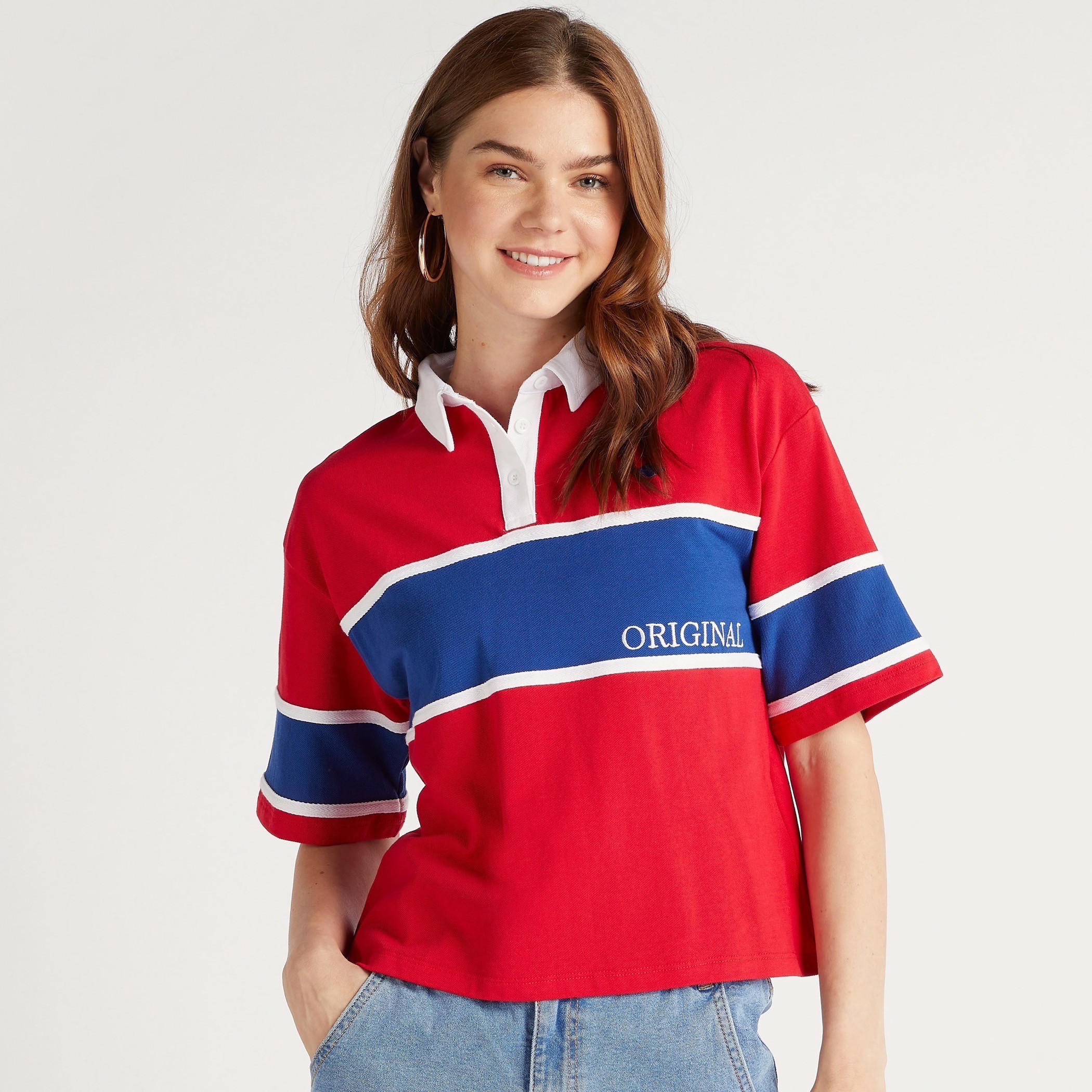 تيشيرت بولو بأكمام قصيرة من لي كوبر-women-clothing-tshirts-image-4