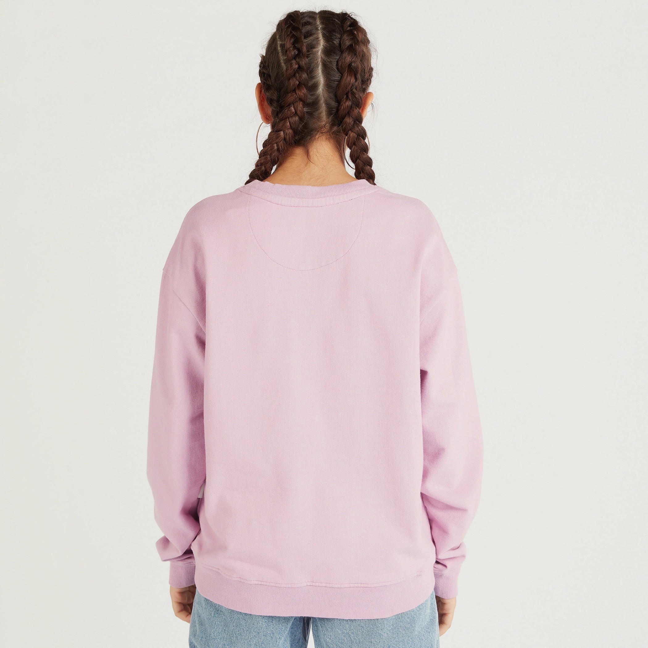 Lee Cooper Printed Crew Neck Sweatshirt with Long Sleeves-women-winterwear-hoodiesandsweatshirts-sweatshirts-image-4
