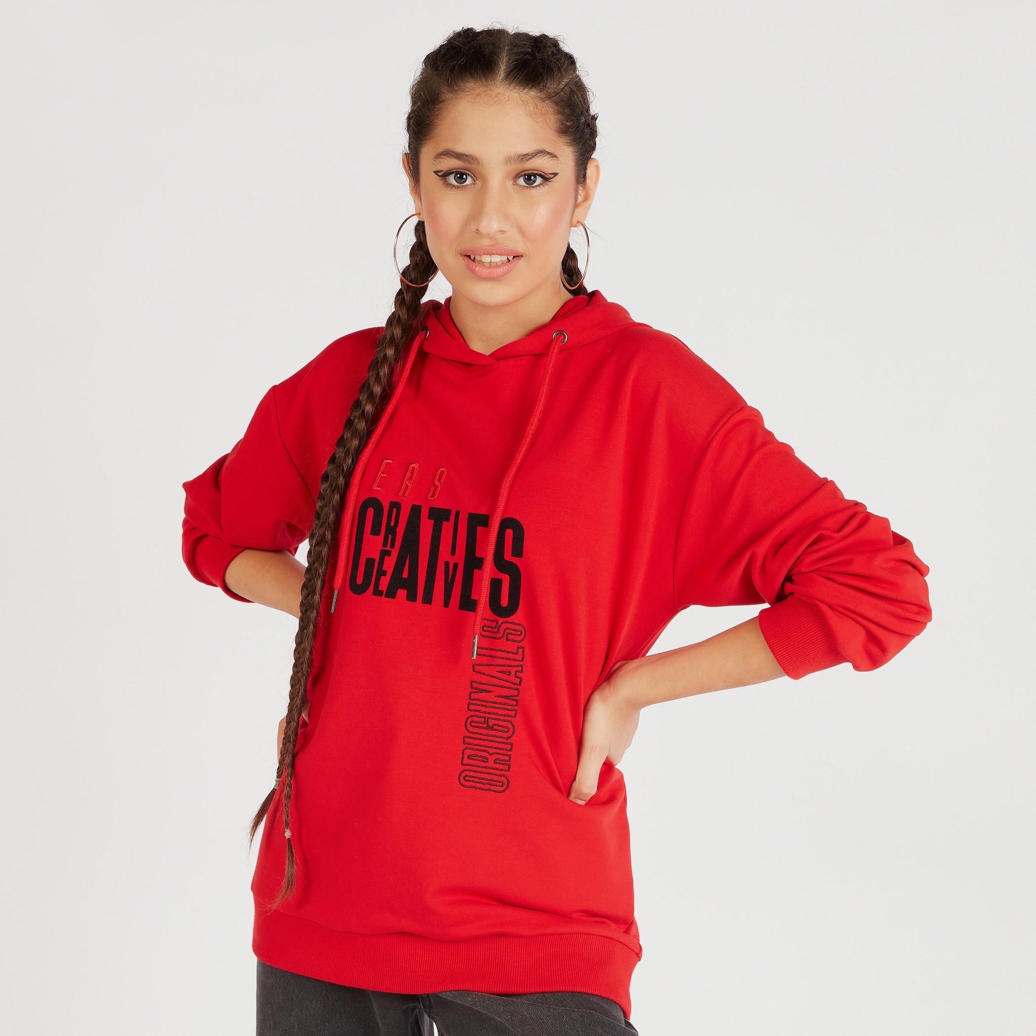 هودي بأكمام طويلة وطبعات من لي كوبر-women-winterwear-hoodiesandsweatshirts-hoodies-image-1