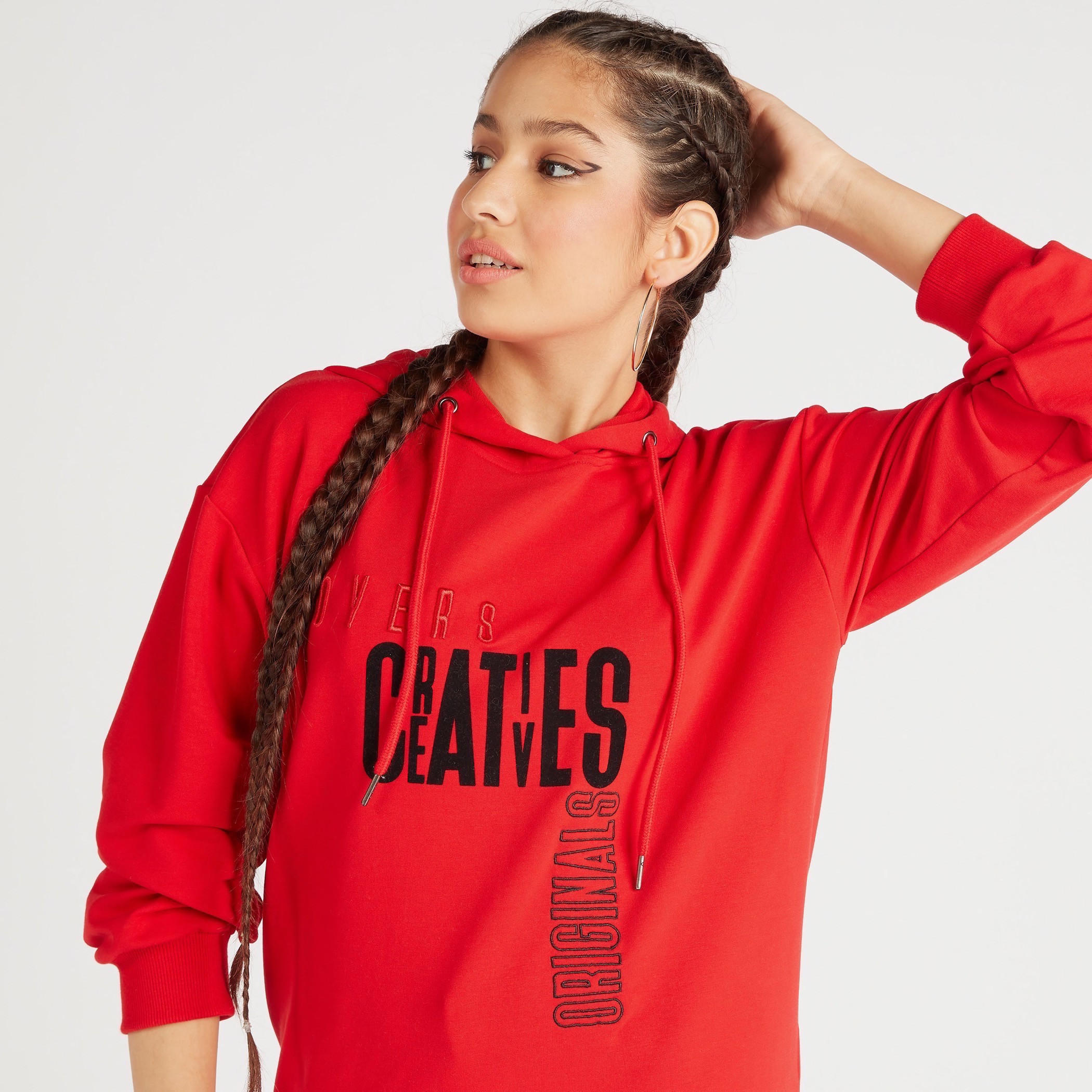 هودي بأكمام طويلة وطبعات من لي كوبر-women-winterwear-hoodiesandsweatshirts-hoodies-image-5