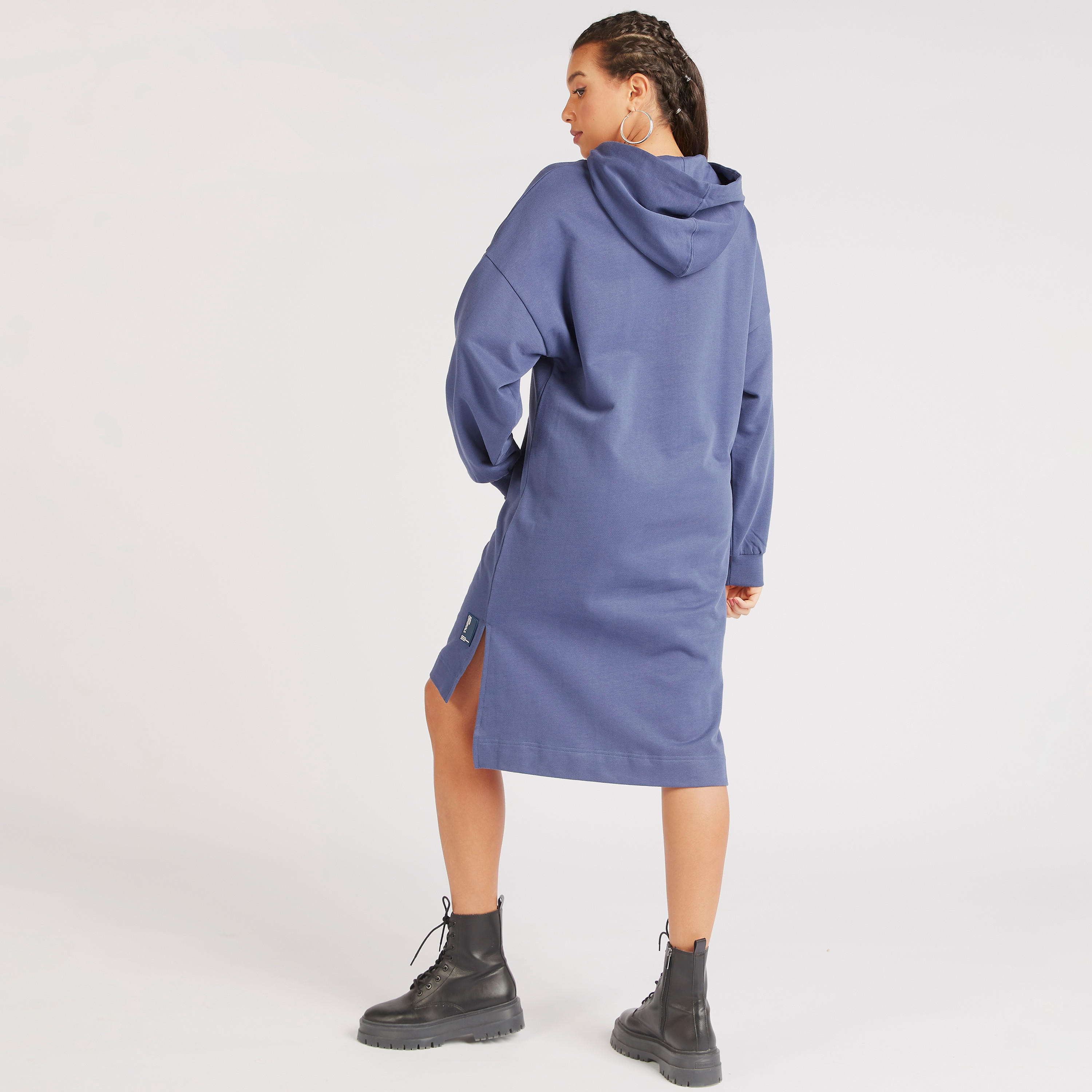 فستان بقبعة وفتحة جانبية وأكمام طويلة من لي كوبر-women-winterwear-hoodiesandsweatshirts-hoodies-image-4
