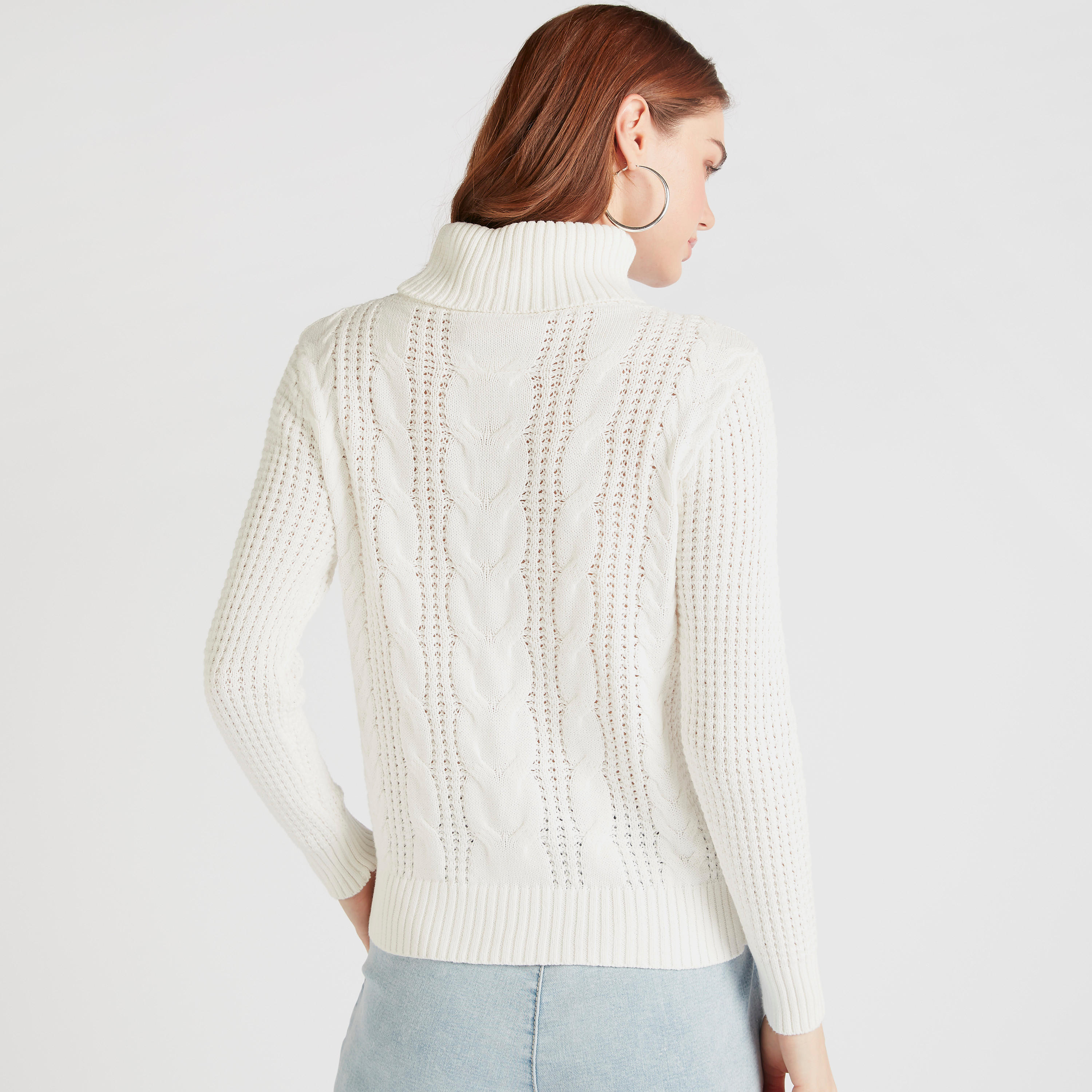 سويت شيرت بارز الملمس بياقة عالية وأكمام طويلة من لي كوبر-women-winterwear-hoodiesandsweatshirts-sweatshirts-image-4