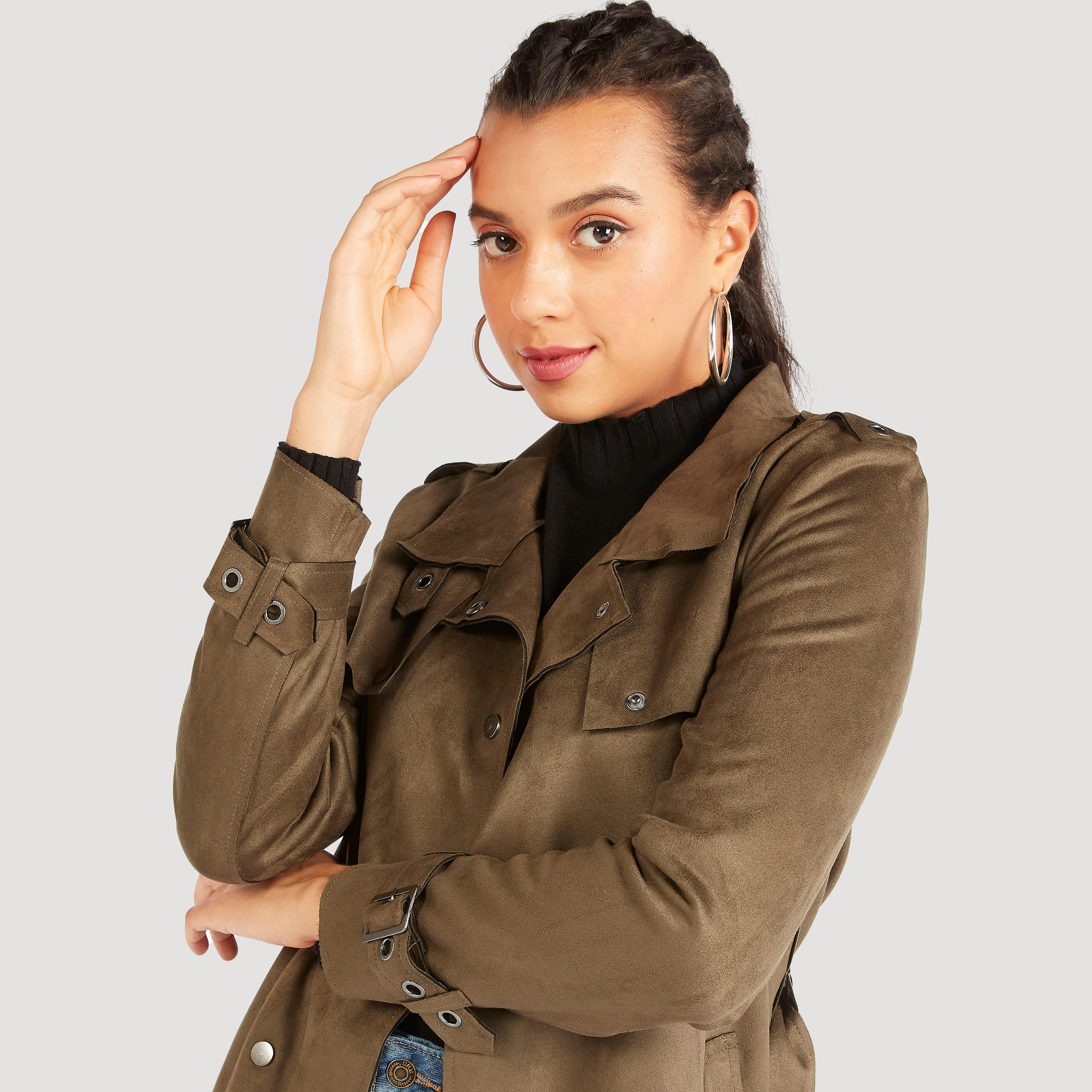 معطف بارز الملمس بأكمام طويلة من لي كوبر-women-clothing-coatsandjackets-coats-image-7