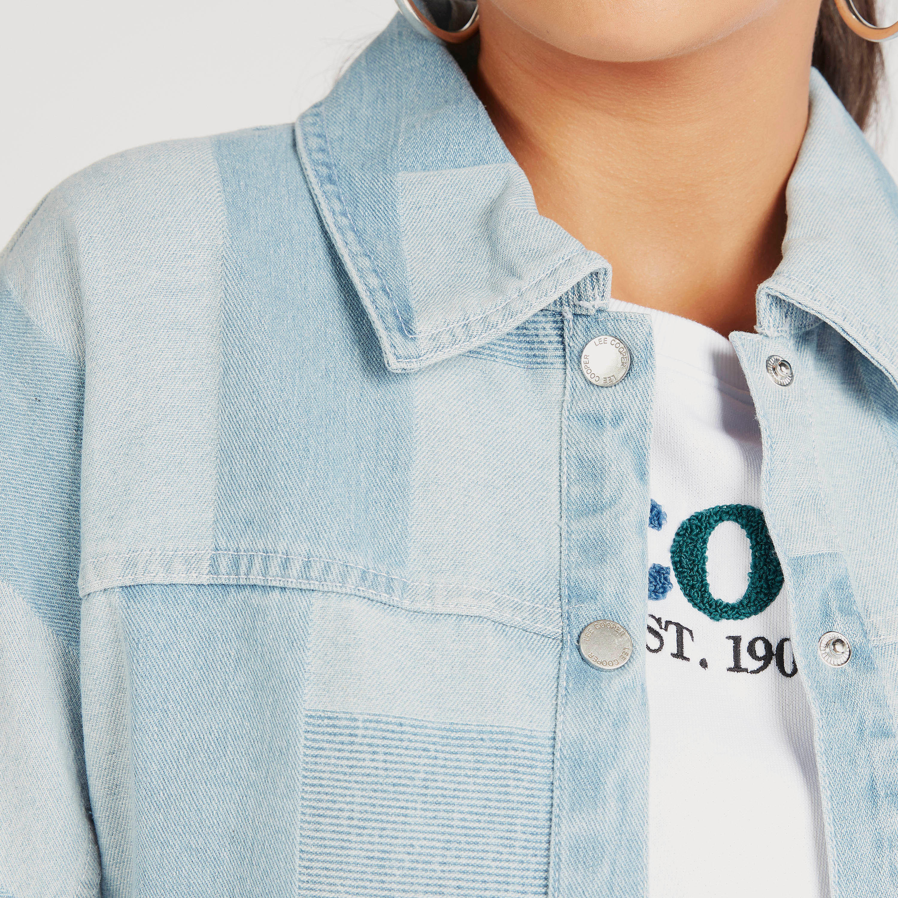 Lee Cooper Solid Shirt with Snap Button Closure-women-clothing-shirtsandblouses-shirts-image-3