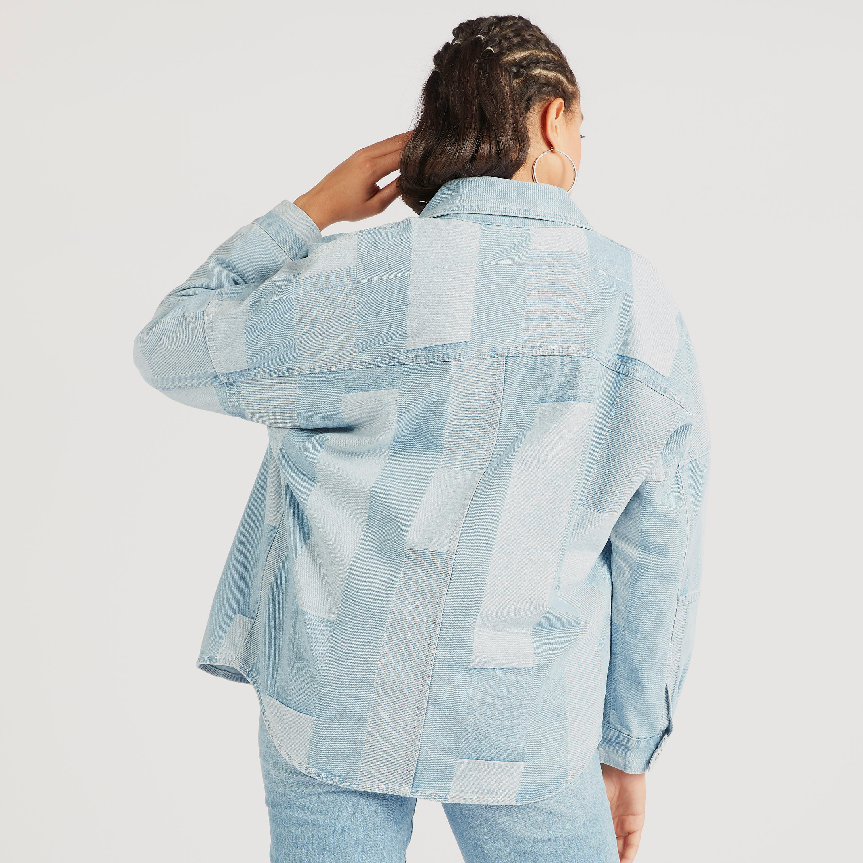 Lee Cooper Solid Shirt with Snap Button Closure-women-clothing-shirtsandblouses-shirts-image-4