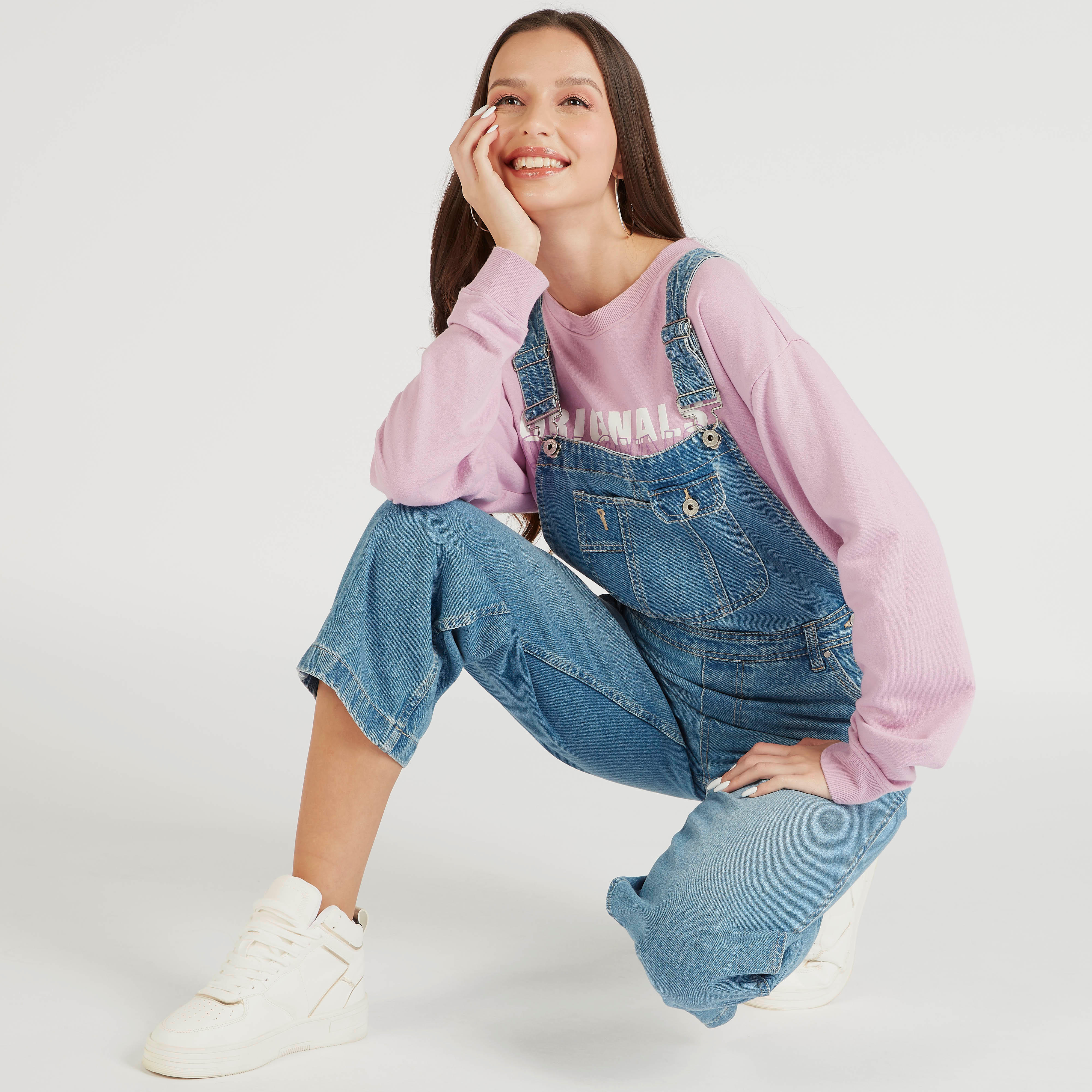 Lee Cooper Dungaree with Pockets and Adjustable Shoulder Straps-women-clothing-jumpsuits-image-1