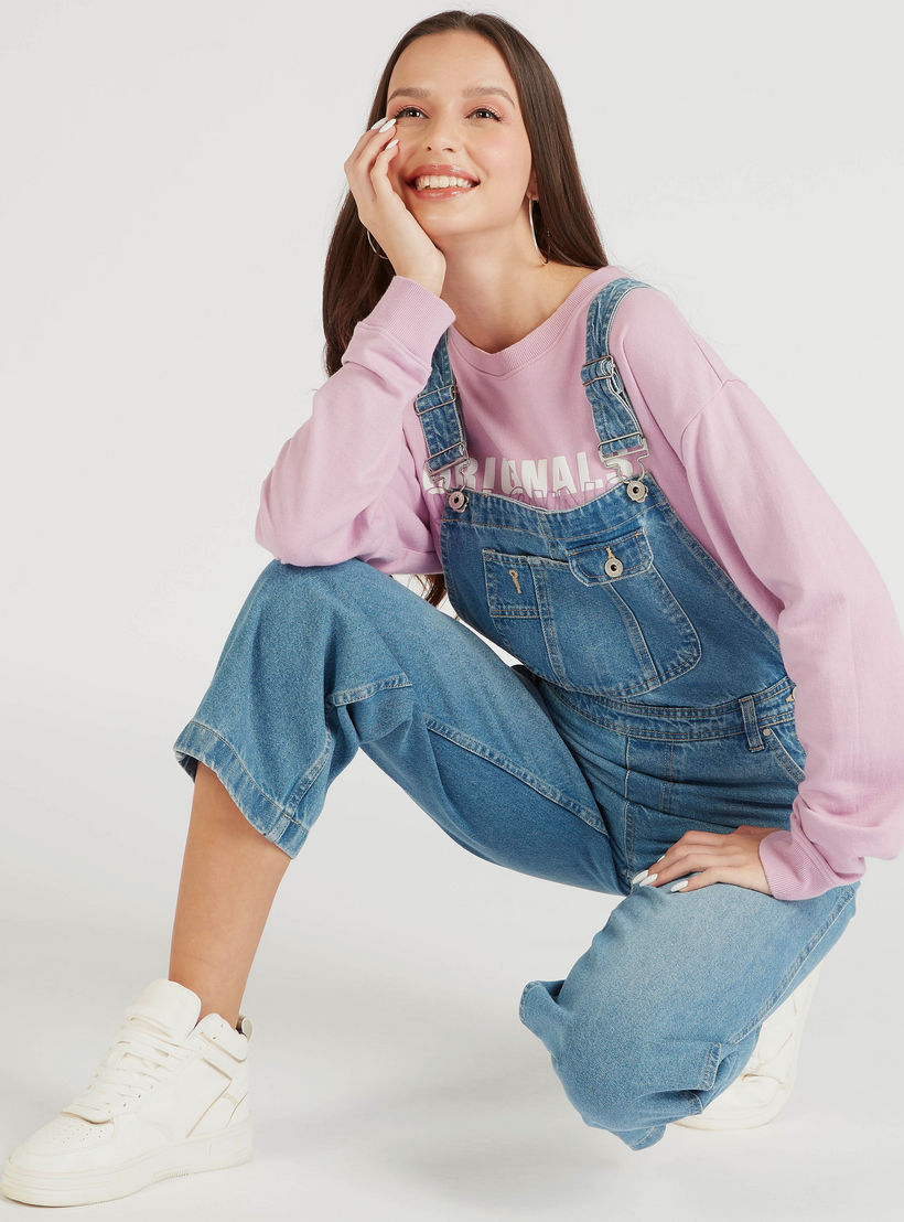 Lee Cooper Dungaree with Pockets and Adjustable Shoulder Straps-women-clothing-jumpsuits-image-1