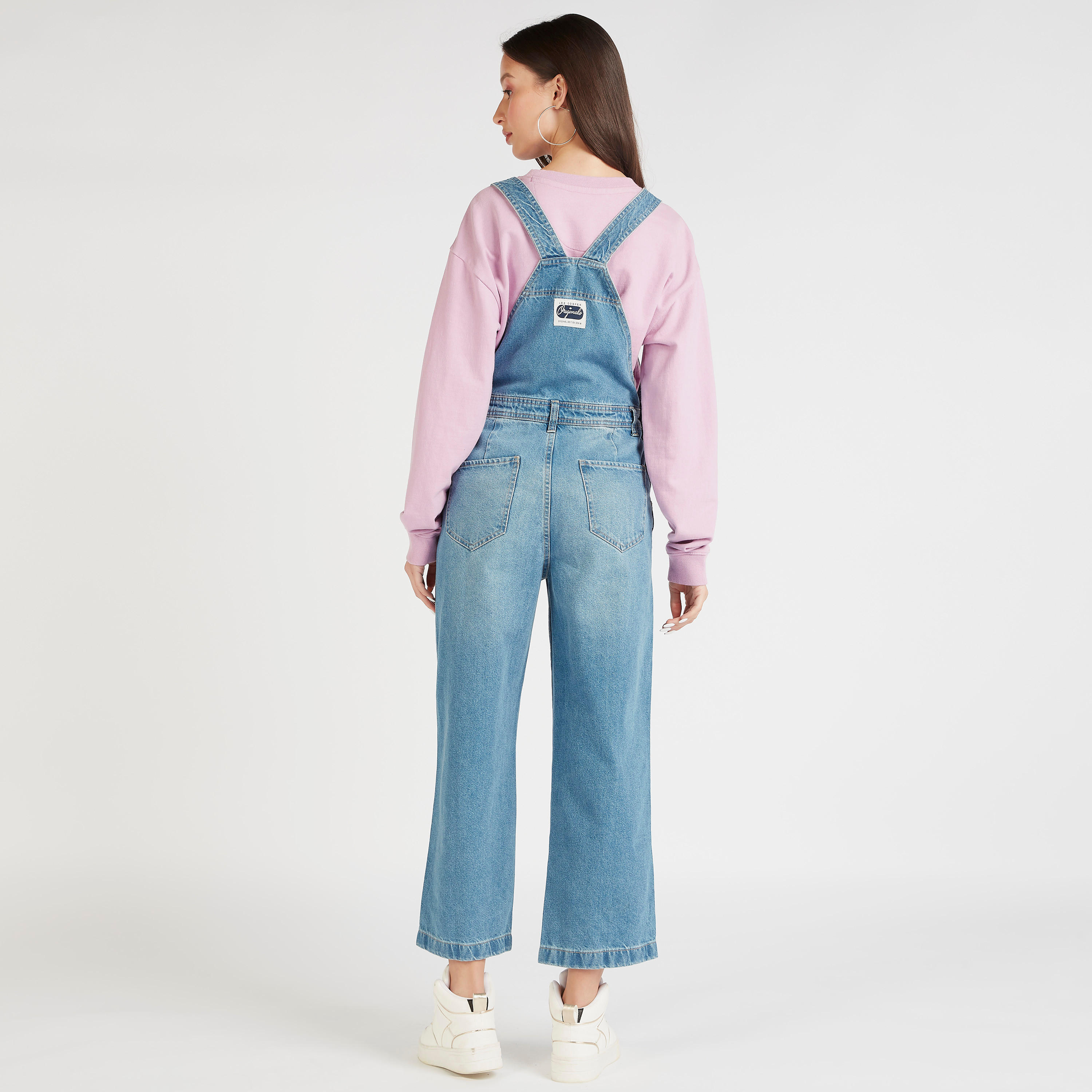 Lee Cooper Dungaree with Pockets and Adjustable Shoulder Straps-women-clothing-jumpsuits-image-4