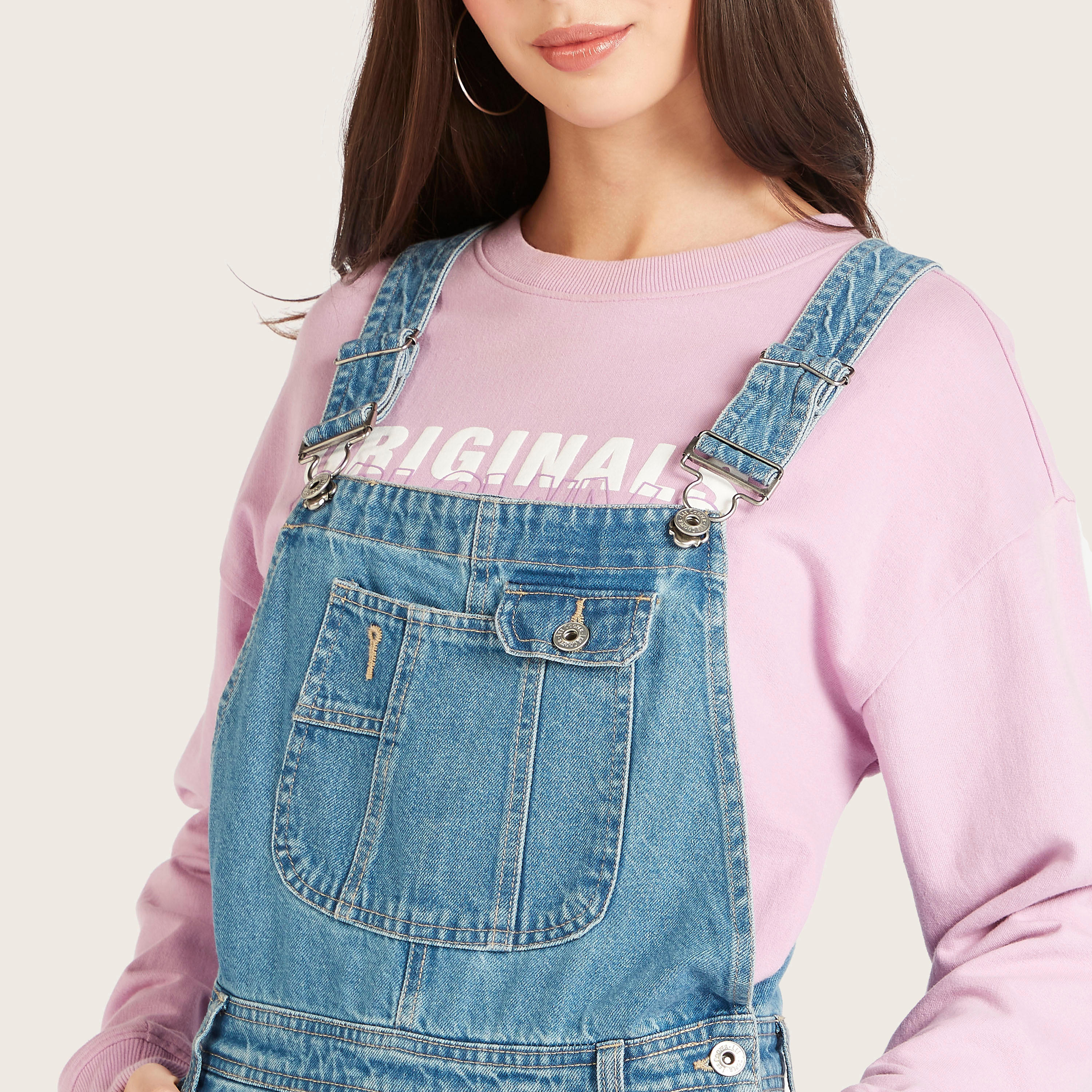 Lee Cooper Dungaree with Pockets and Adjustable Shoulder Straps-women-clothing-jumpsuits-image-5