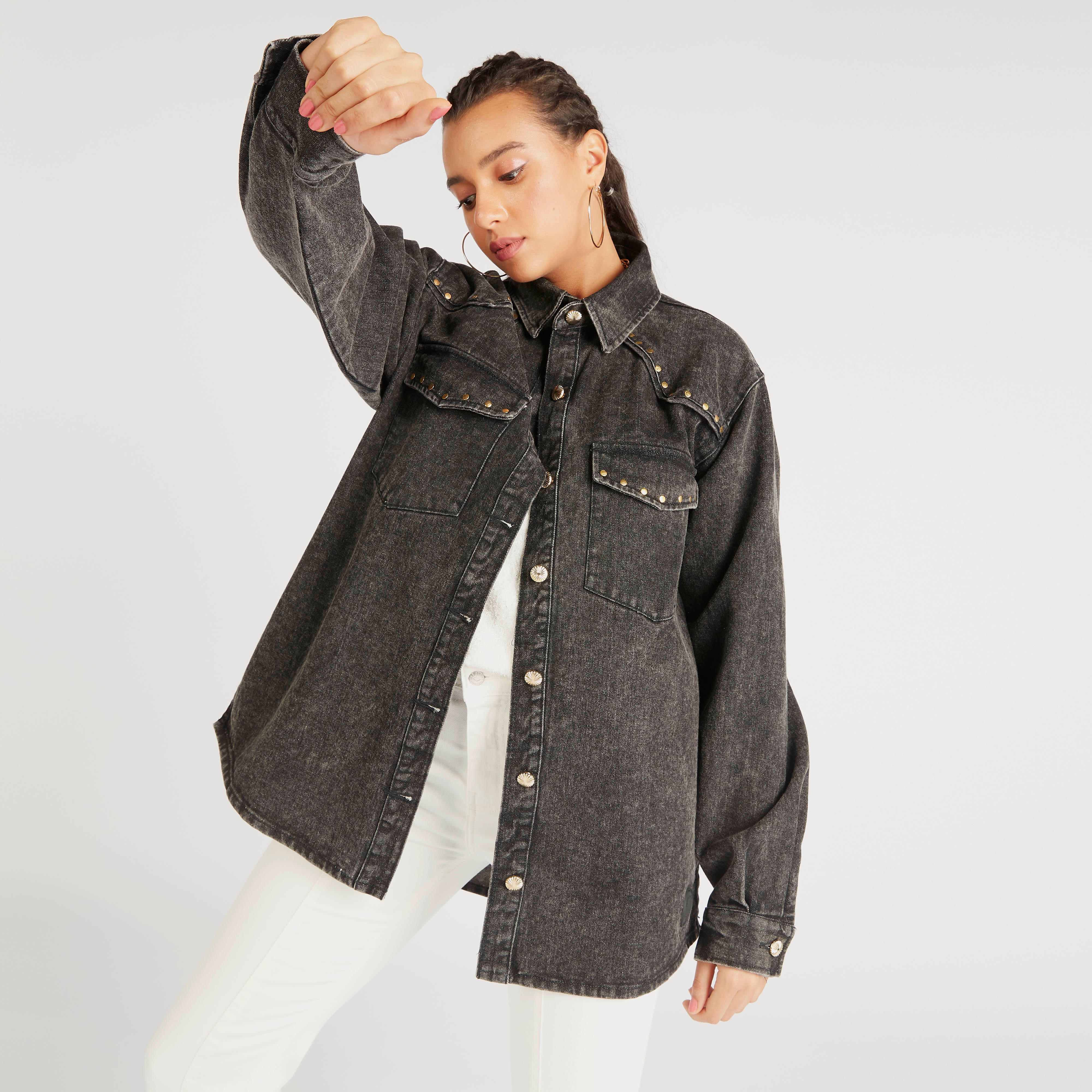 شاكيت بأكمام طويلة من لي كوبر-women-clothing-shirtsandblouses-blouses-image-1