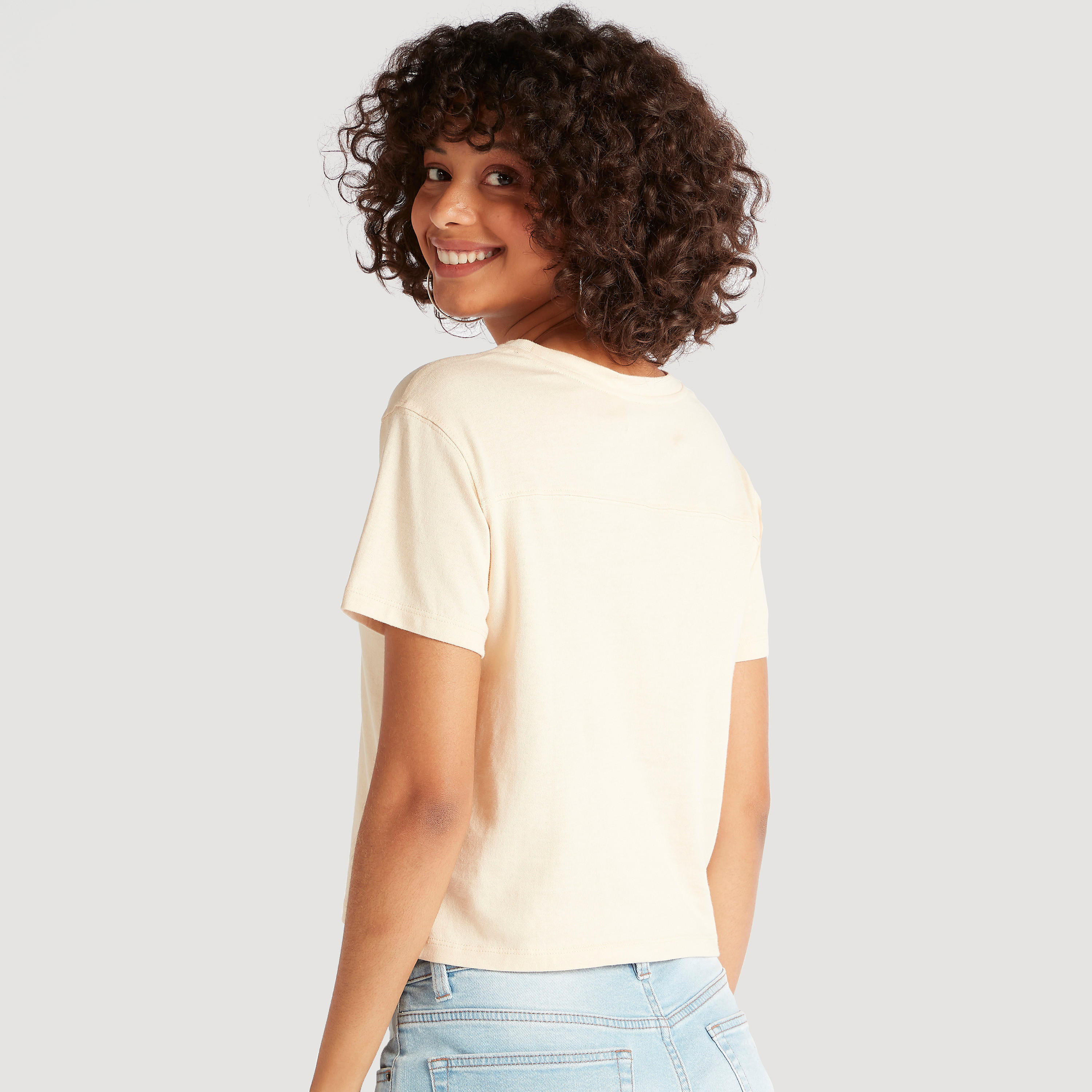 Lee Cooper Printed T-shirt with Crew Neck and Short Sleeves-women-clothing-tshirts-image-4