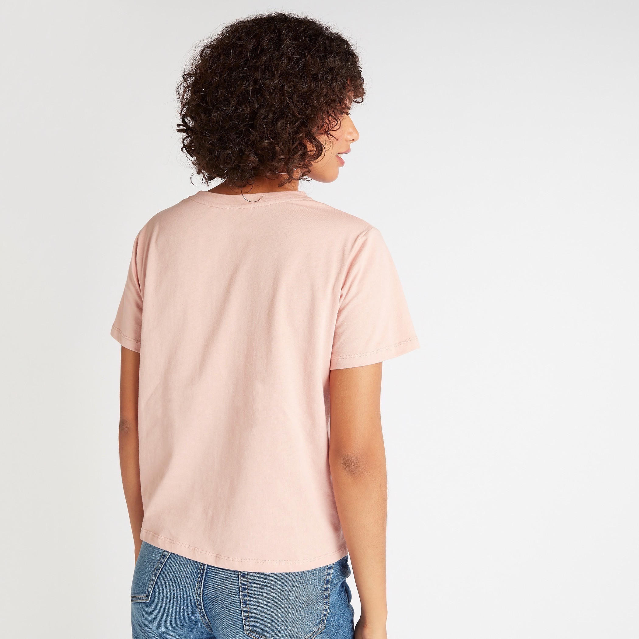 Lee Cooper Printed T-shirt with Crew Neck and Short Sleeves-women-clothing-tshirts-image-4