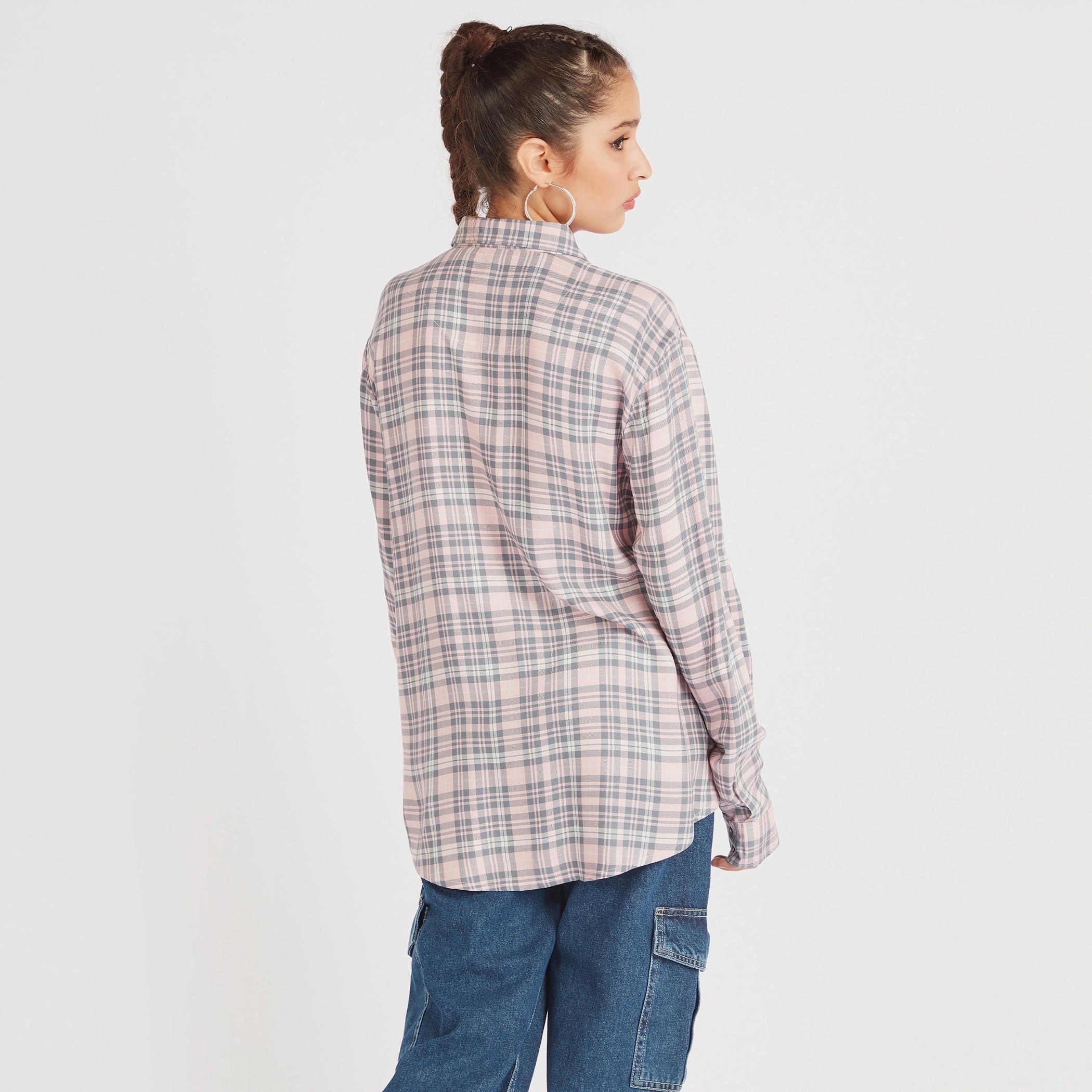 قميص مربّعات بأكمام طويلة من لي كوبر-women-clothing-shirtsandblouses-shirts-image-4