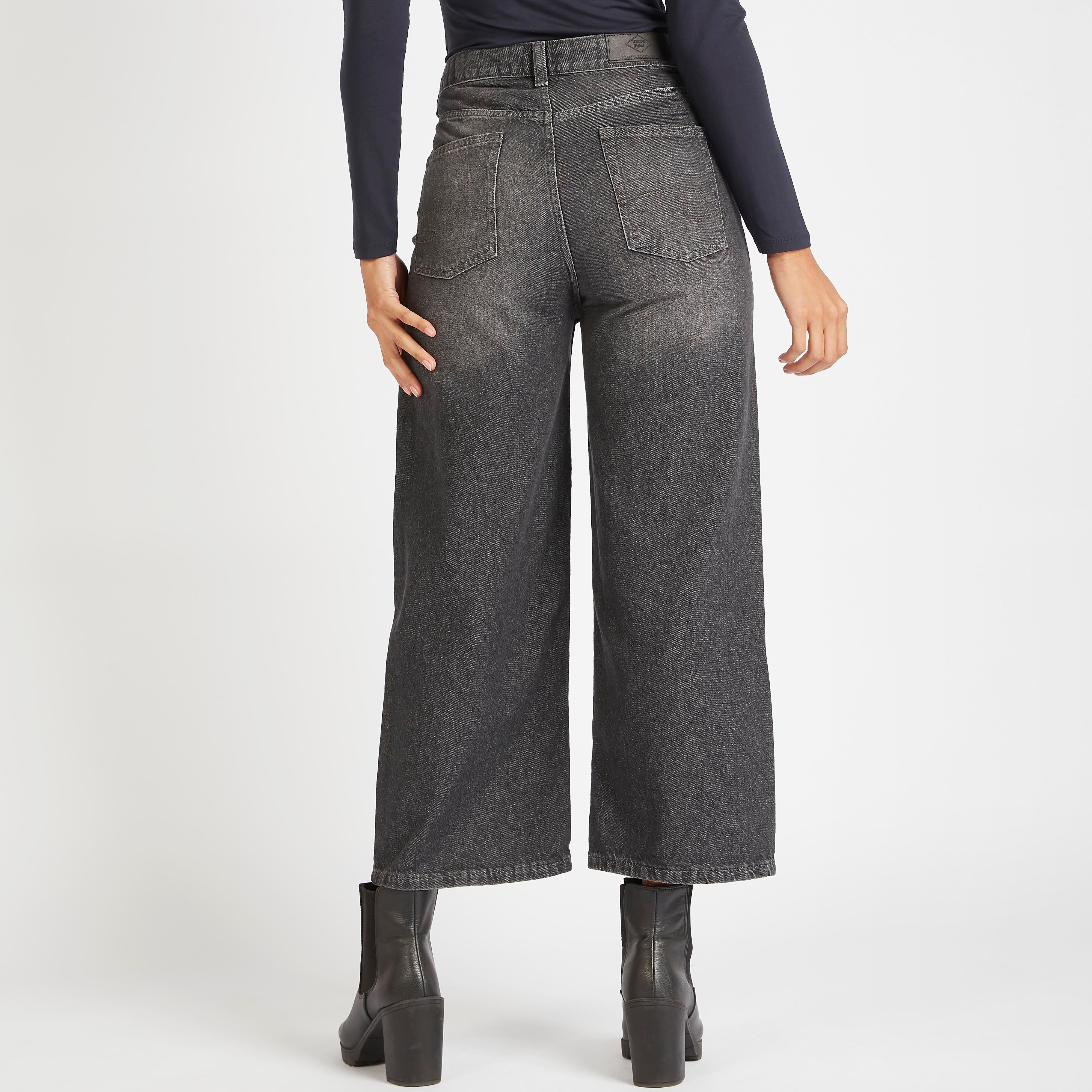 Lee Cooper Solid Straight Fit Denim Jeans with Pockets and Button Closure-women-clothing-bottoms-jeans-image-4