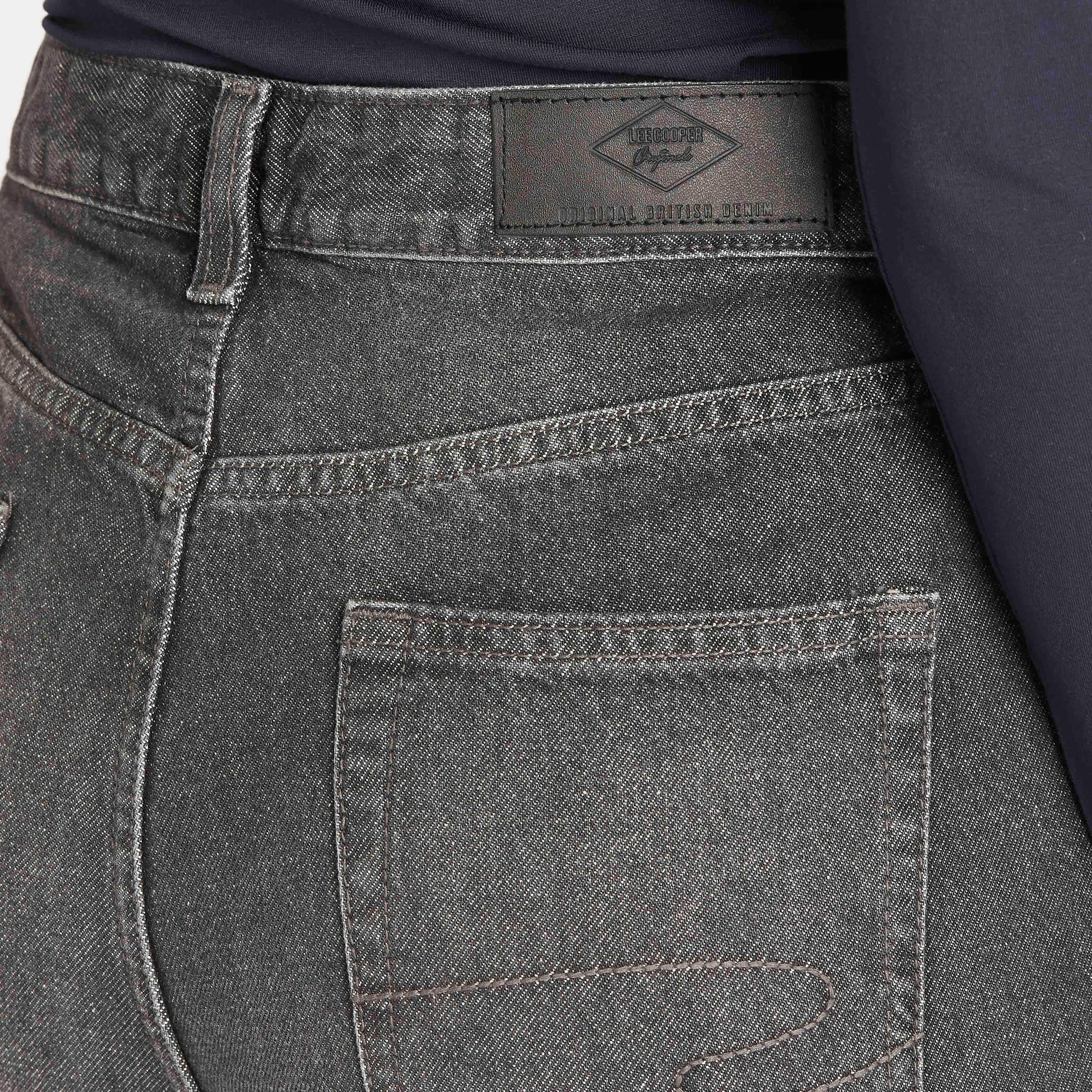 Lee Cooper Solid Straight Fit Denim Jeans with Pockets and Button Closure-women-clothing-bottoms-jeans-image-5