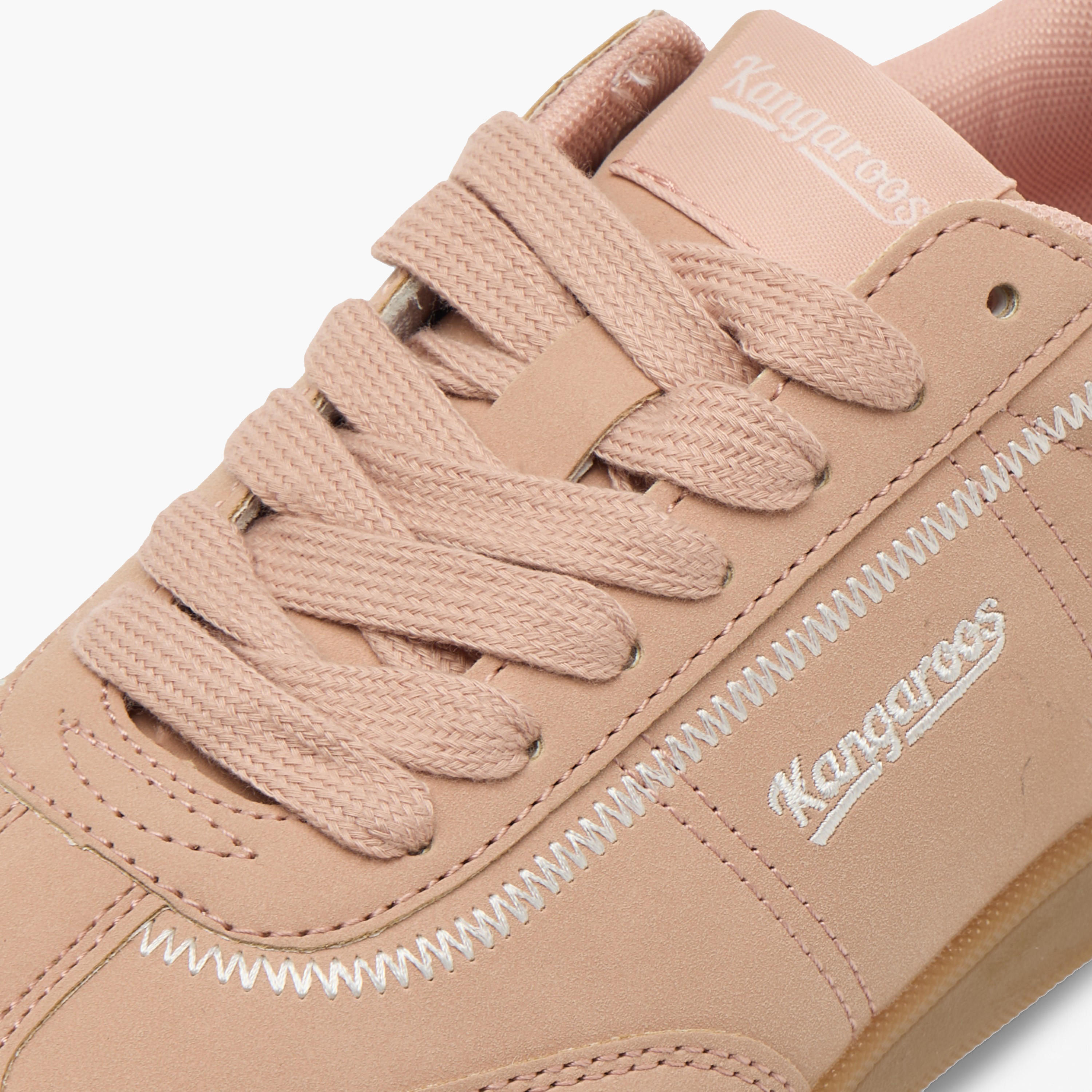 KangaROOS Women's Logo Embroidered Sneakers with Lace-Up Closure-women-shoes-sneakers-image-4