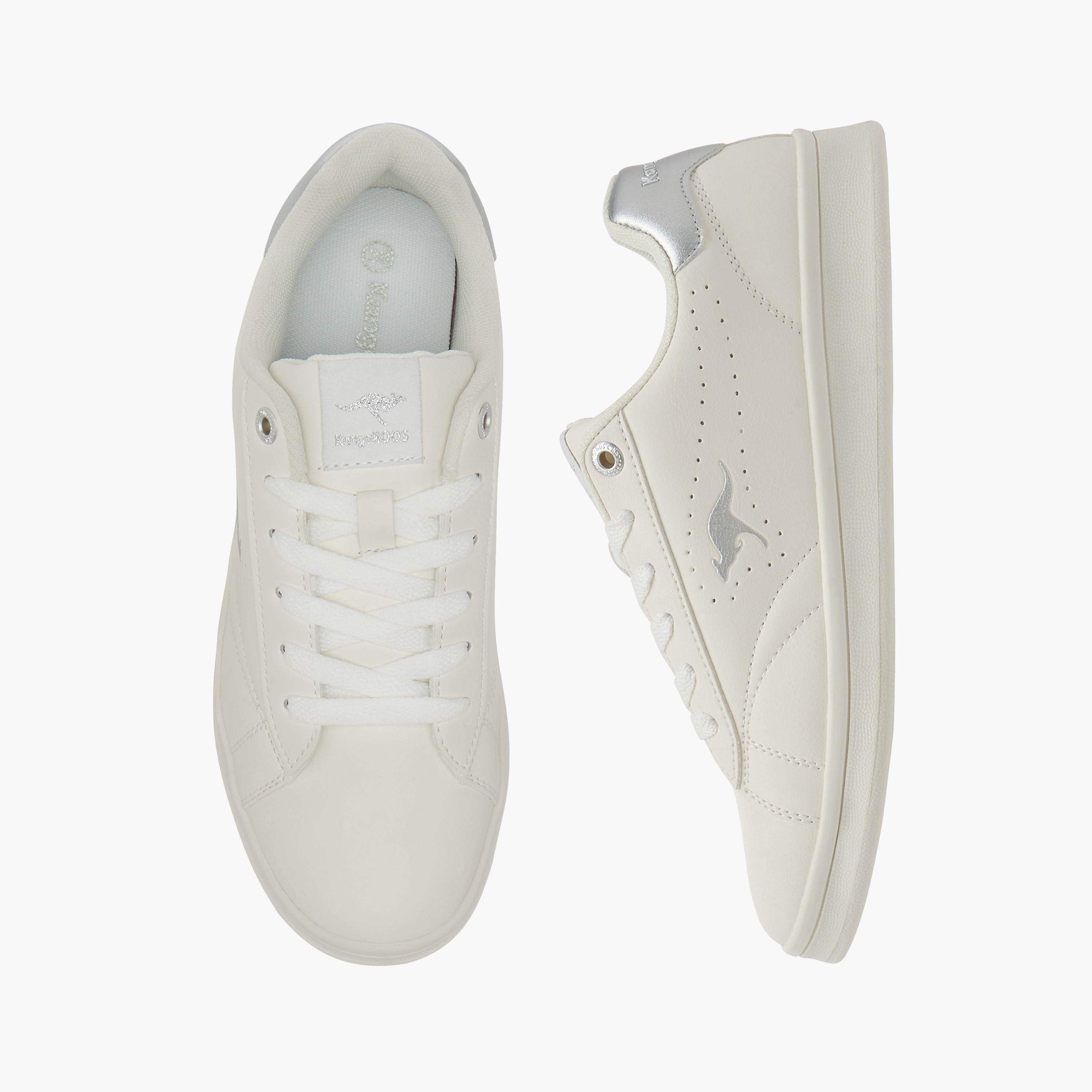 KangaROOS Women's Logo Detail Sneakers with Lace-Up Closure-women-shoes-sneakers-image-1
