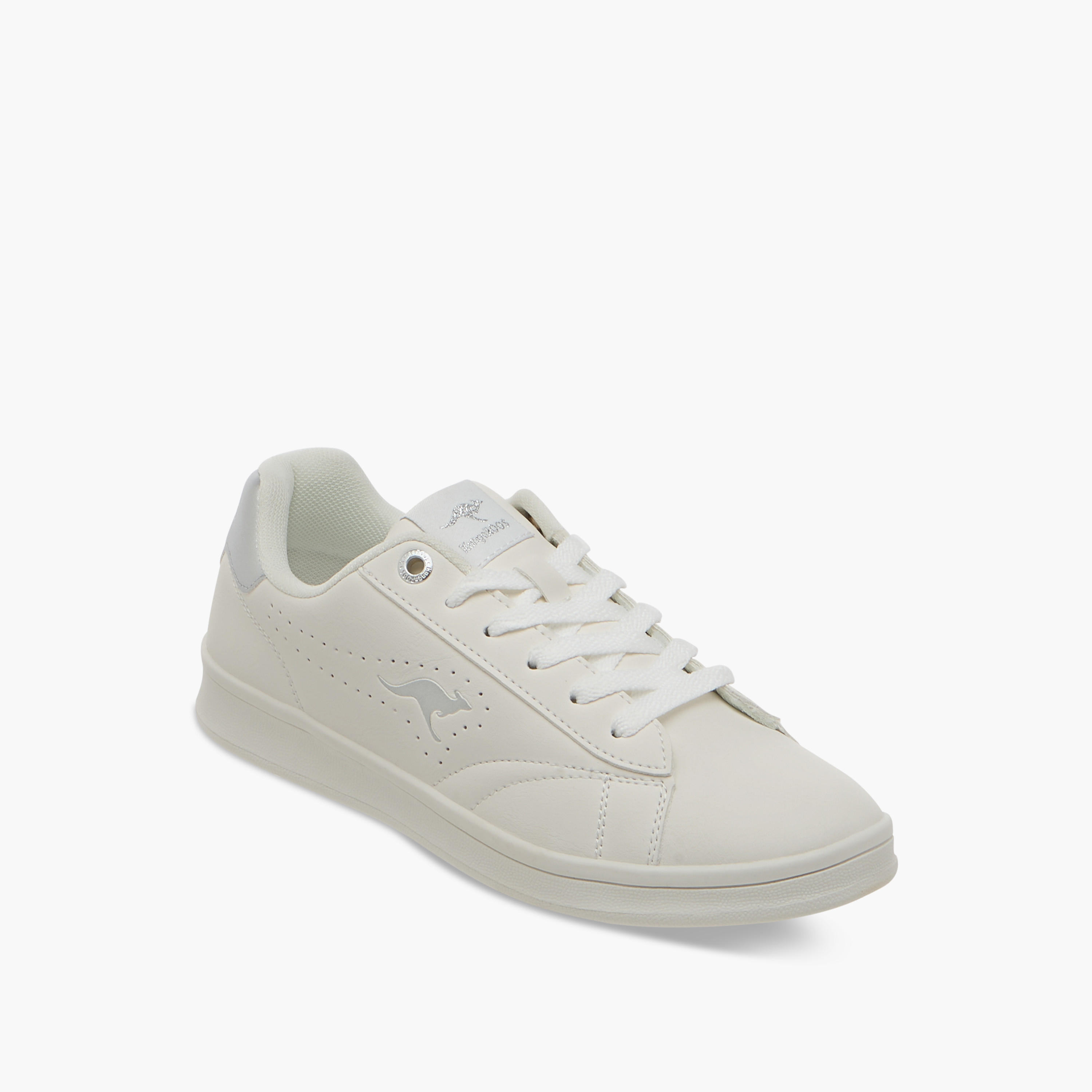 KangaROOS Women's Logo Detail Sneakers with Lace-Up Closure-women-shoes-sneakers-image-2