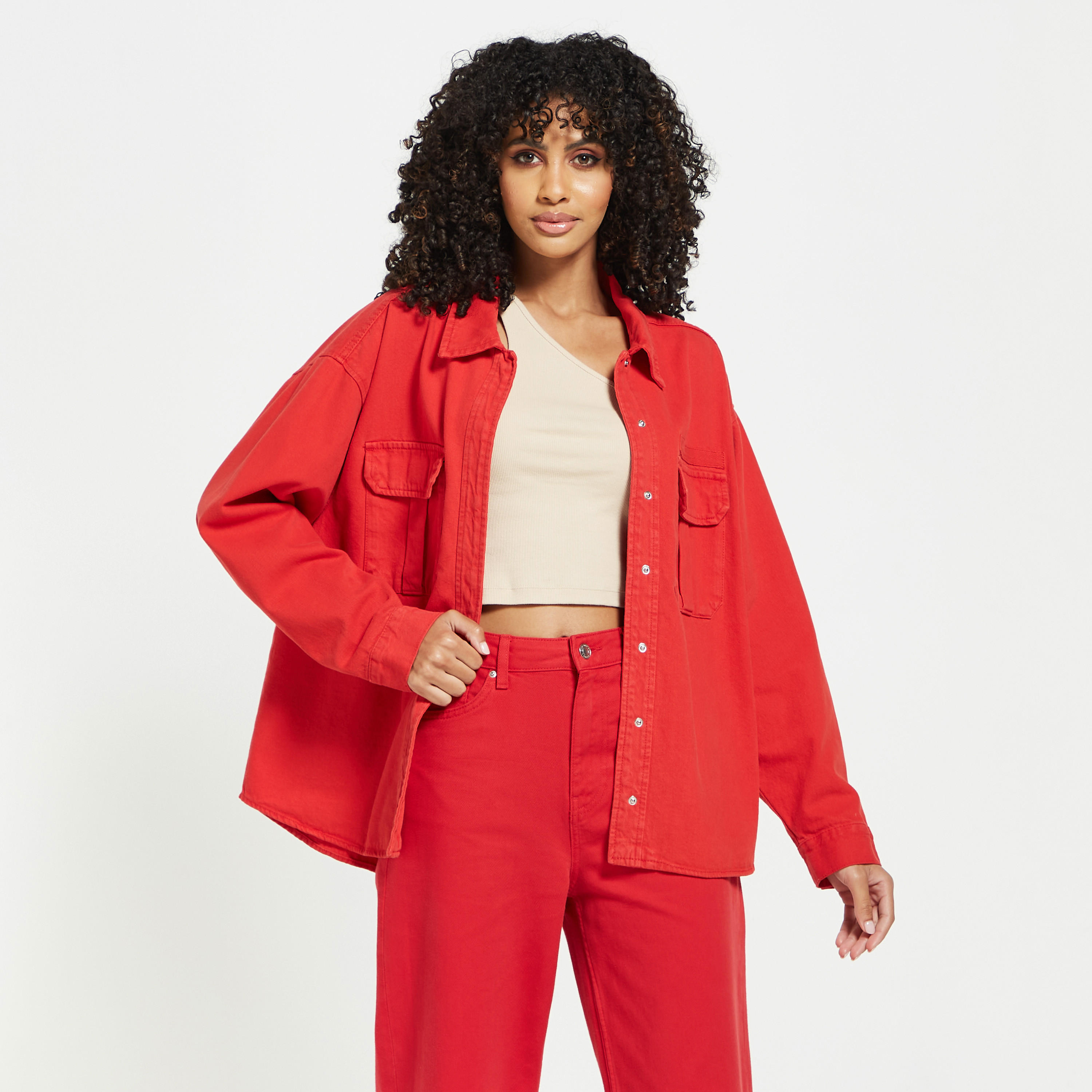 جاكيت سادة بجيوب وزر إغلاق من لي كوبر-women-clothing-shirtsandblouses-shirts-image-5