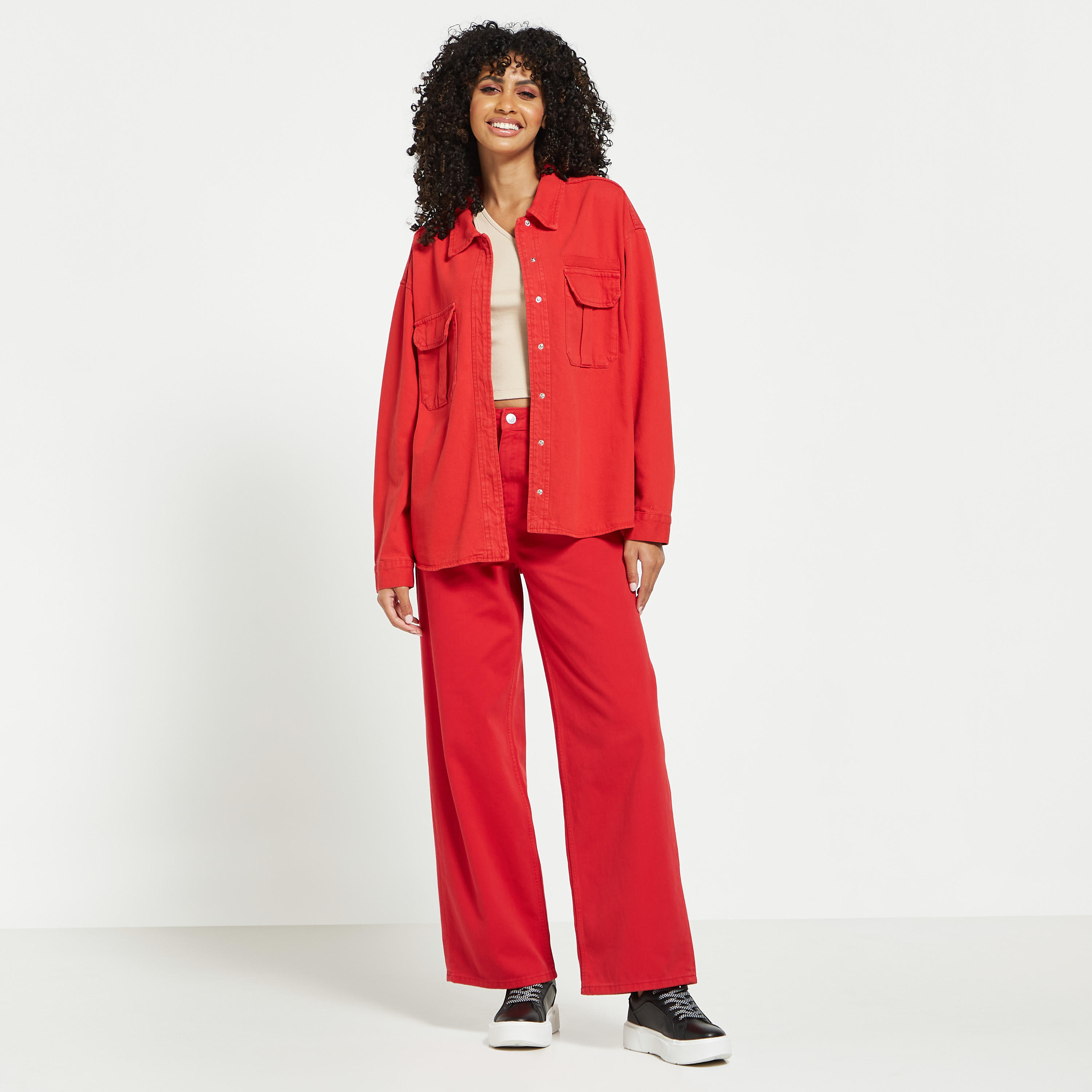 جاكيت سادة بجيوب وزر إغلاق من لي كوبر-women-clothing-shirtsandblouses-shirts-image-6