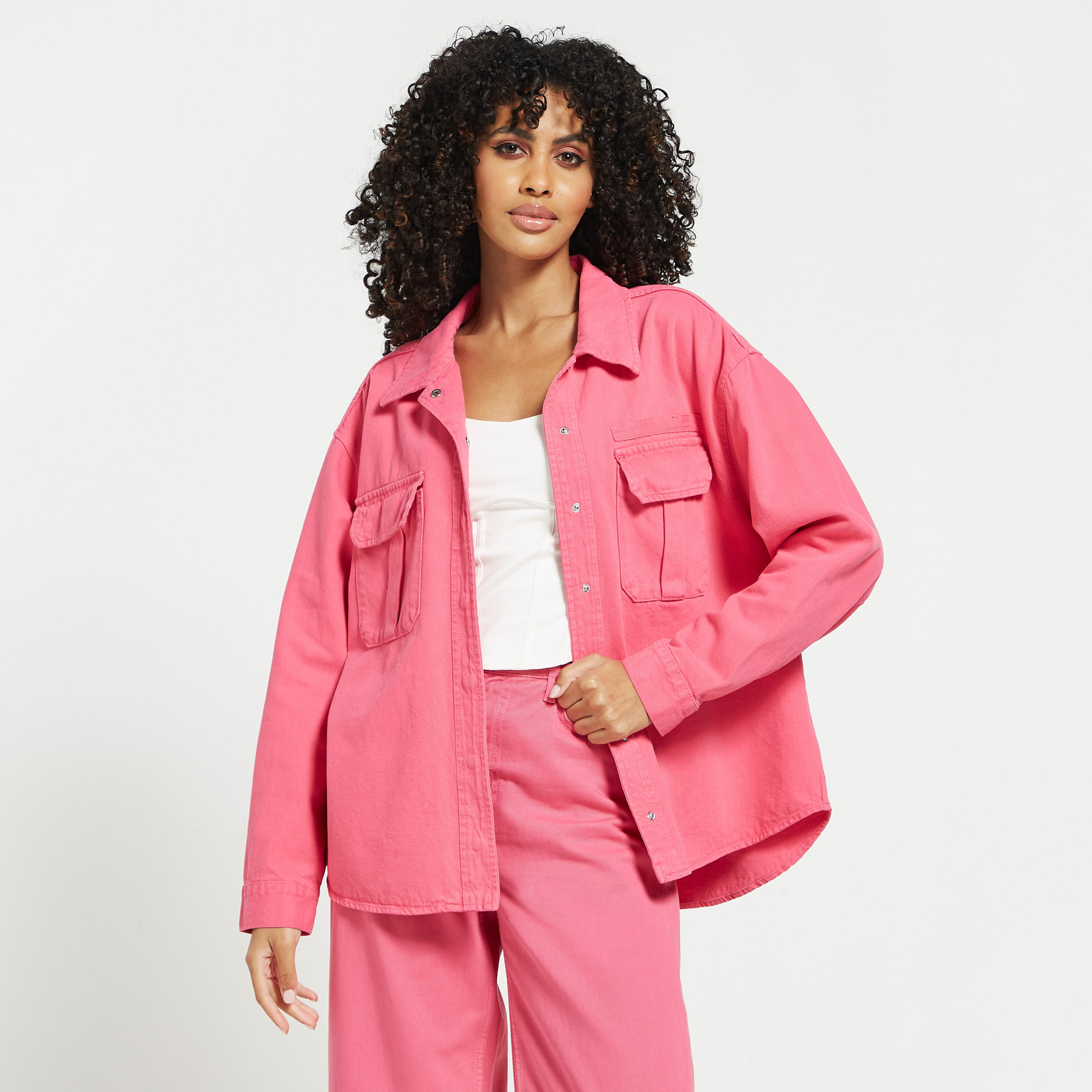 جاكيت سادة بجيوب وزر إغلاق من لي كوبر-women-clothing-shirtsandblouses-shirts-image-9
