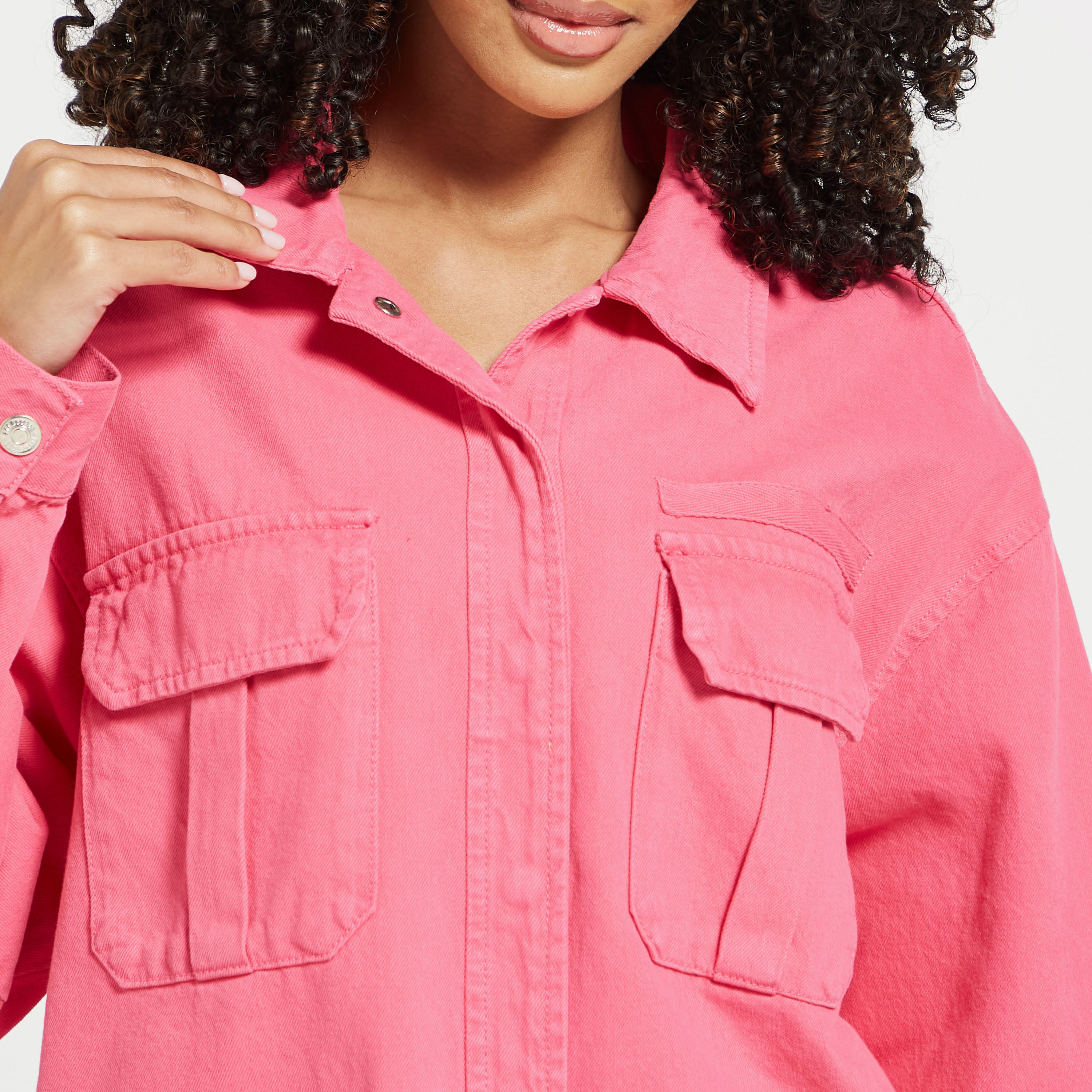جاكيت سادة بجيوب وزر إغلاق من لي كوبر-women-clothing-shirtsandblouses-shirts-image-12