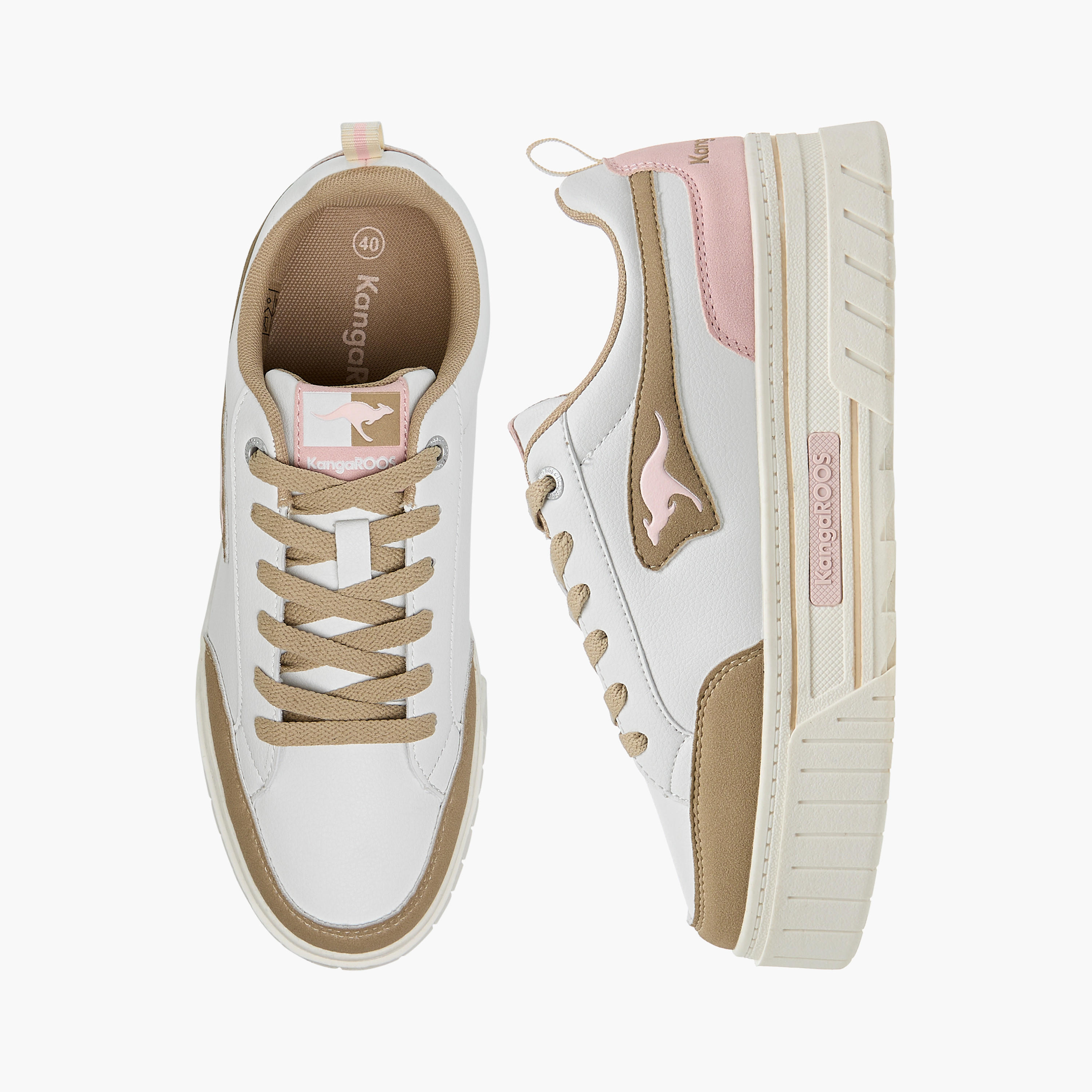 KangaROOS Women's Panelled Lace-Up Sneakers-women-shoes-sneakers-image-1