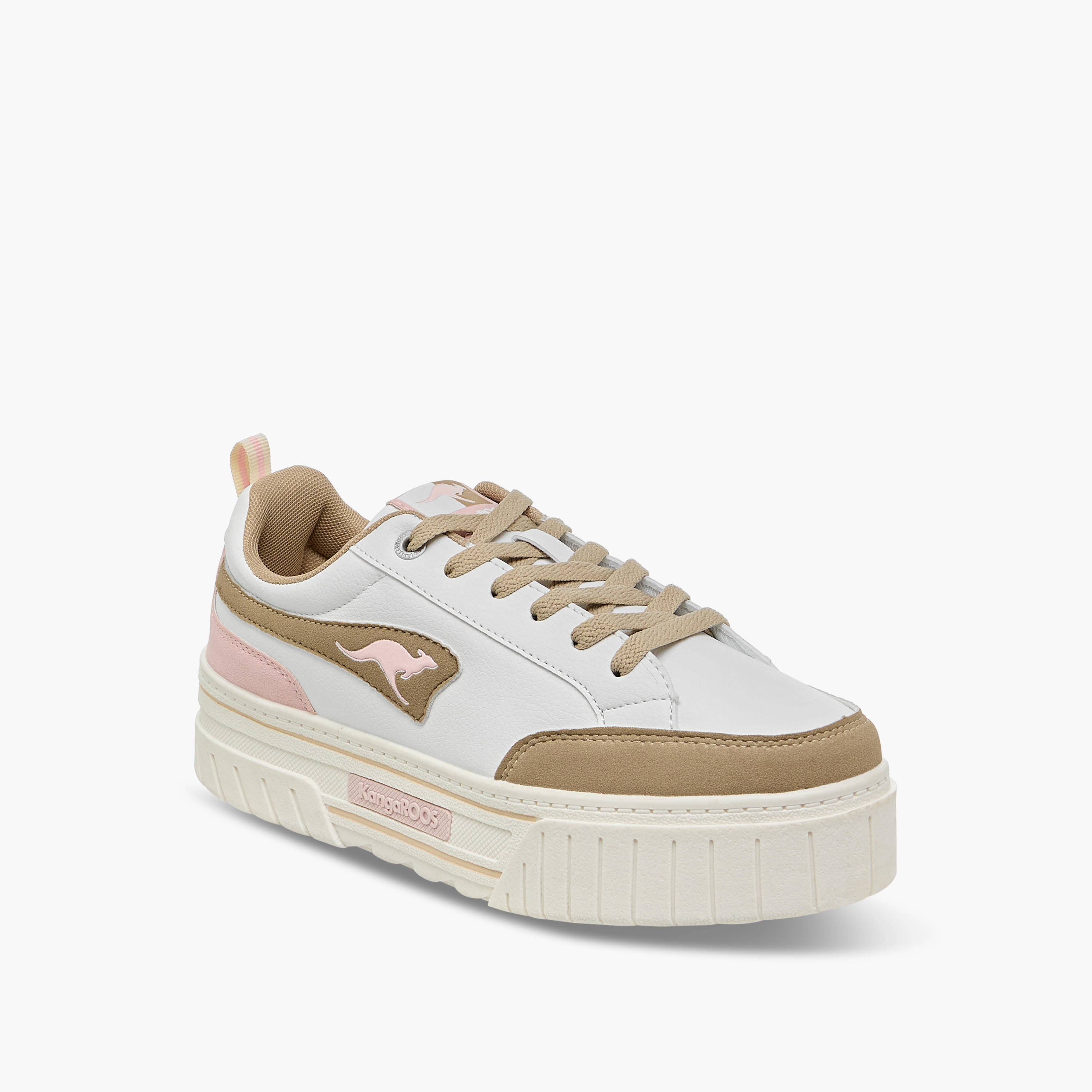 KangaROOS Women's Panelled Lace-Up Sneakers-women-shoes-sneakers-image-2
