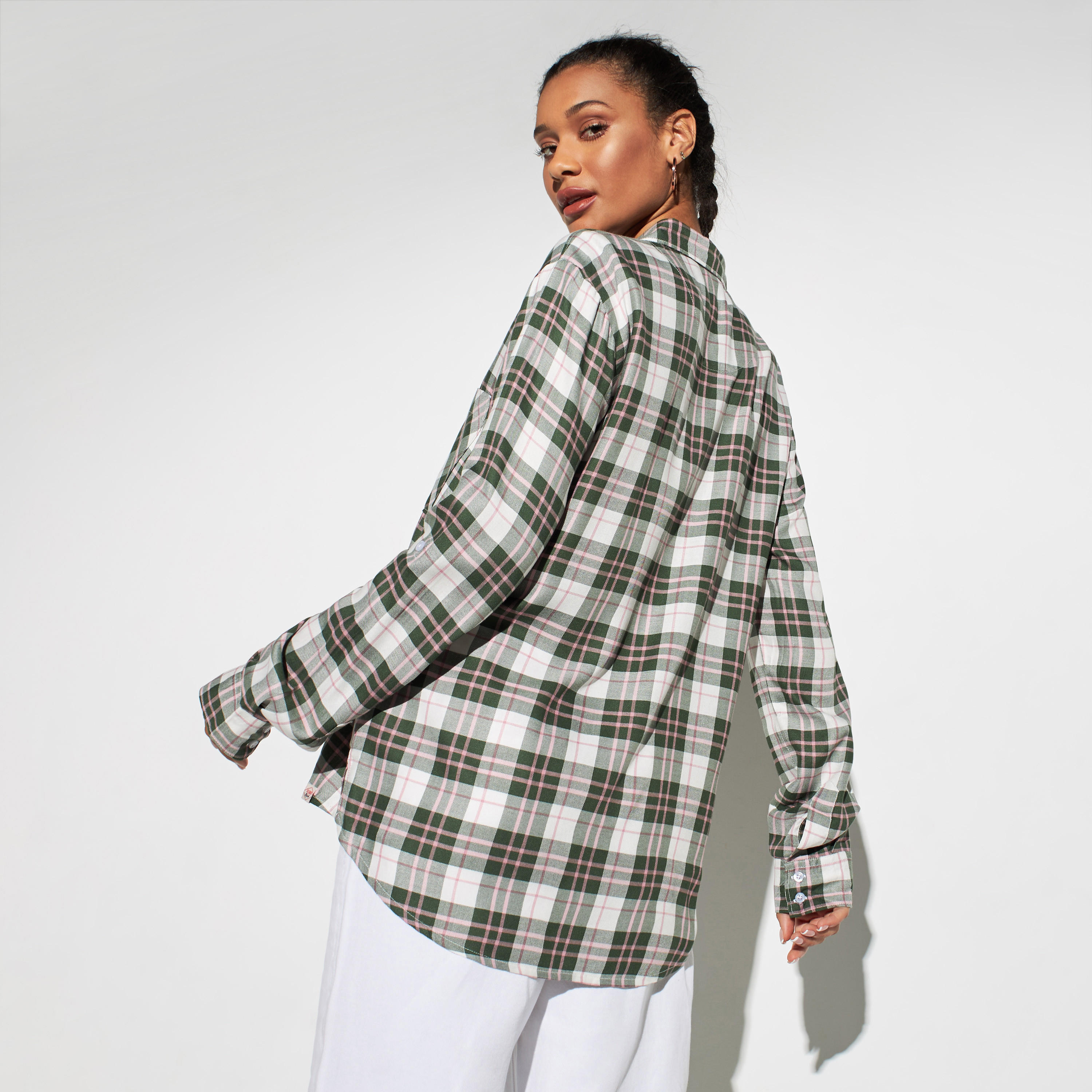 قميص بطبعات بجيب وأكمام مثنية من لي كوبر-women-clothing-shirtsandblouses-shirts-image-3