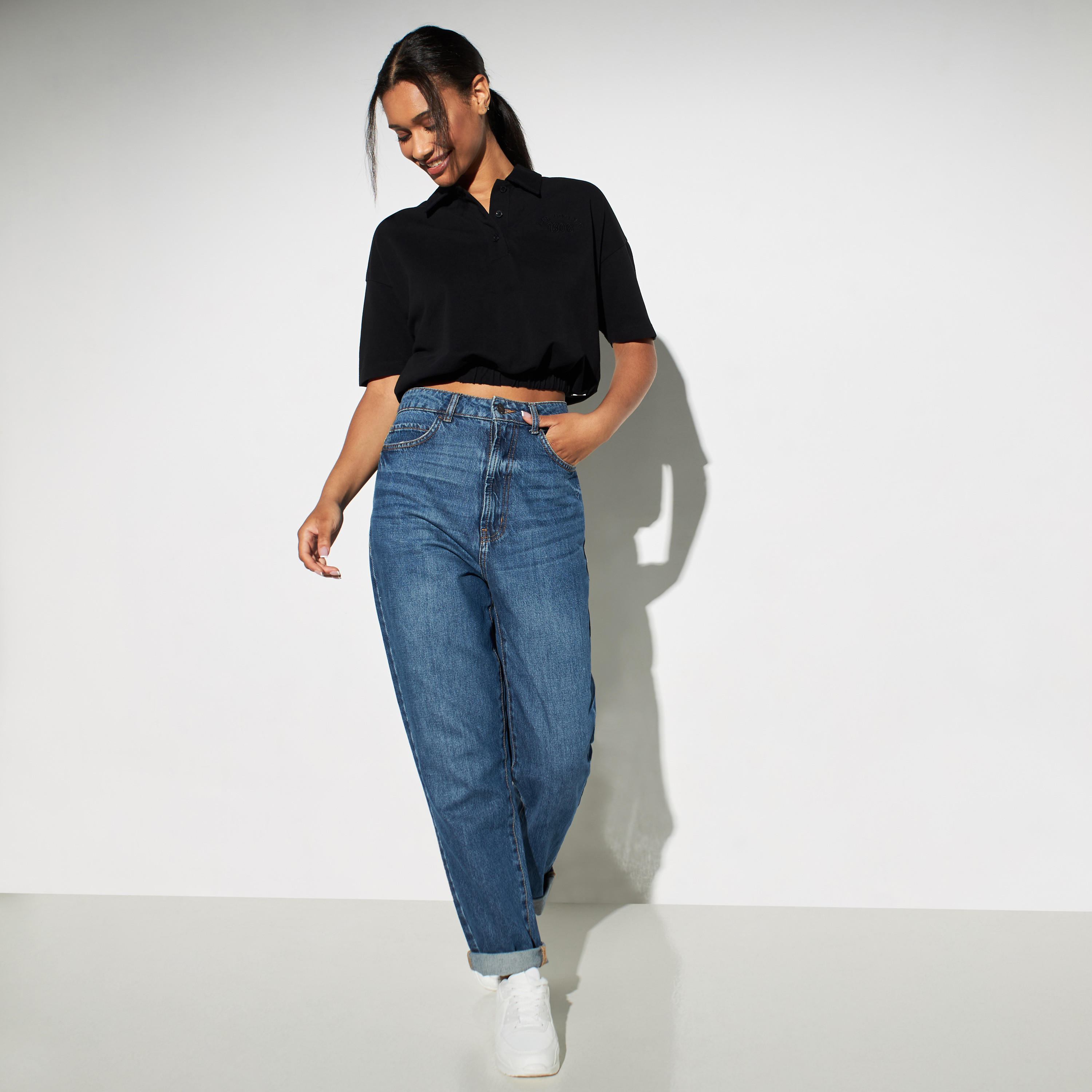تيشيرت بولو بيكيه قصير بشعار لي كوبر-women-clothing-tshirts-image-2