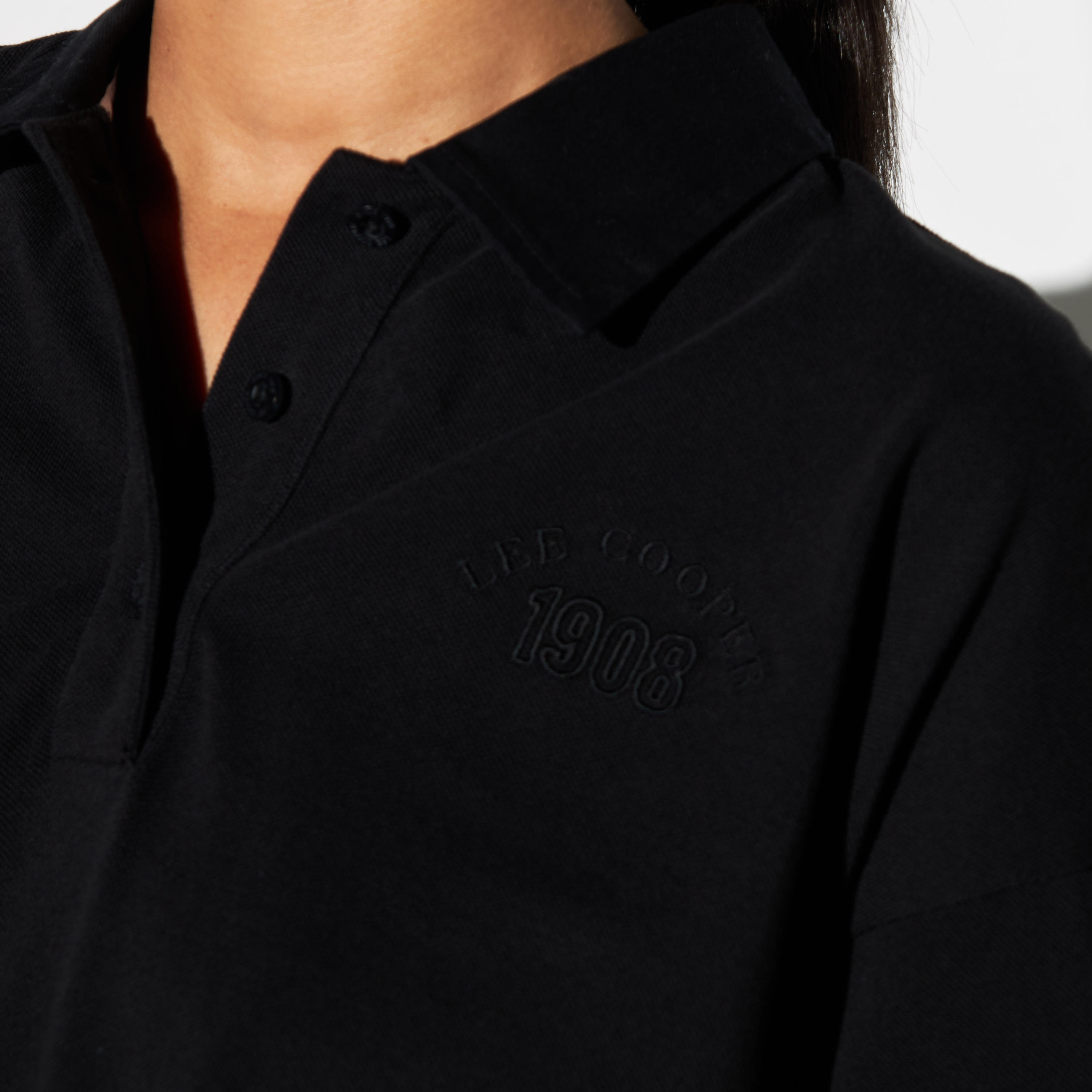 تيشيرت بولو بيكيه قصير بشعار لي كوبر-women-clothing-tshirts-image-3