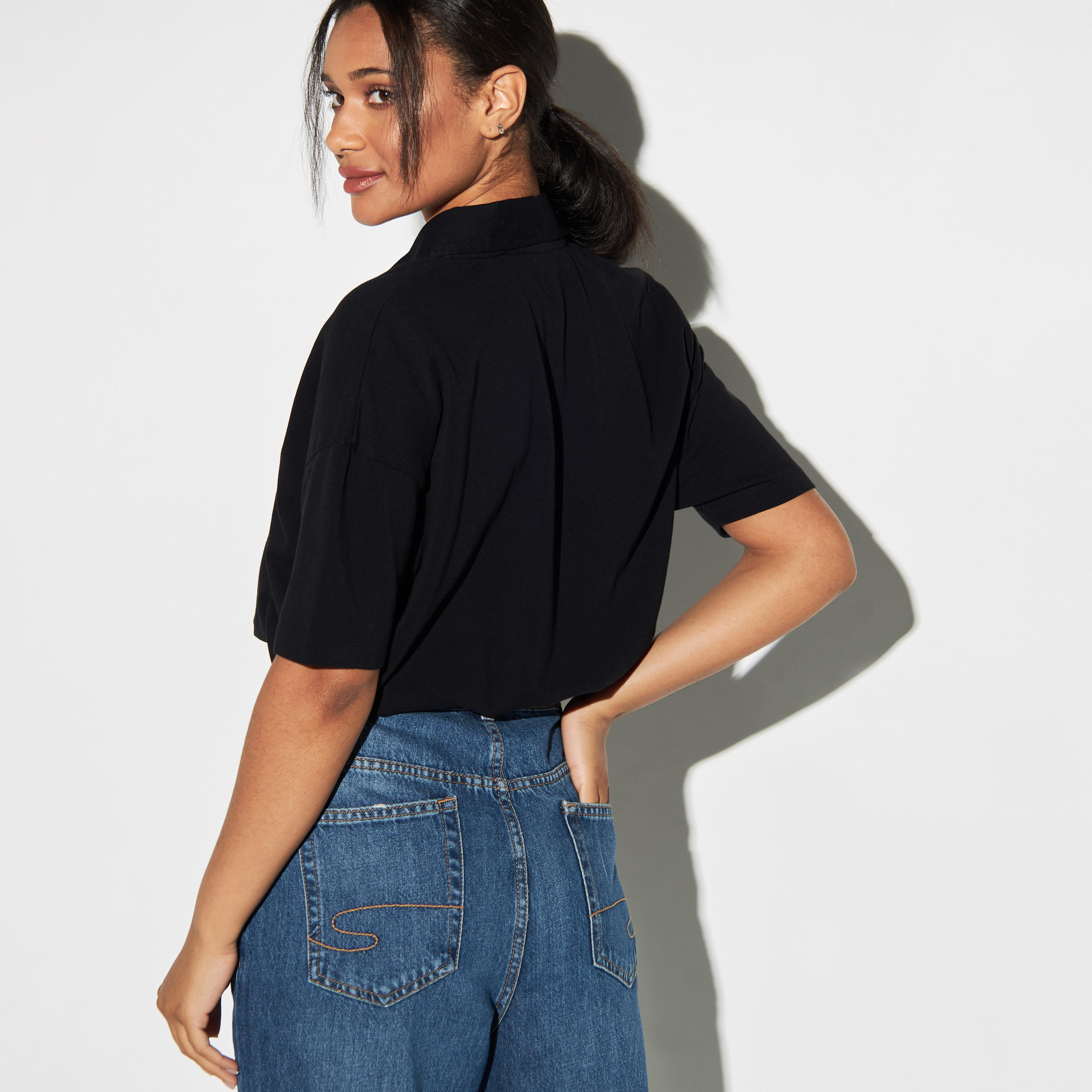 تيشيرت بولو بيكيه قصير بشعار لي كوبر-women-clothing-tshirts-image-4