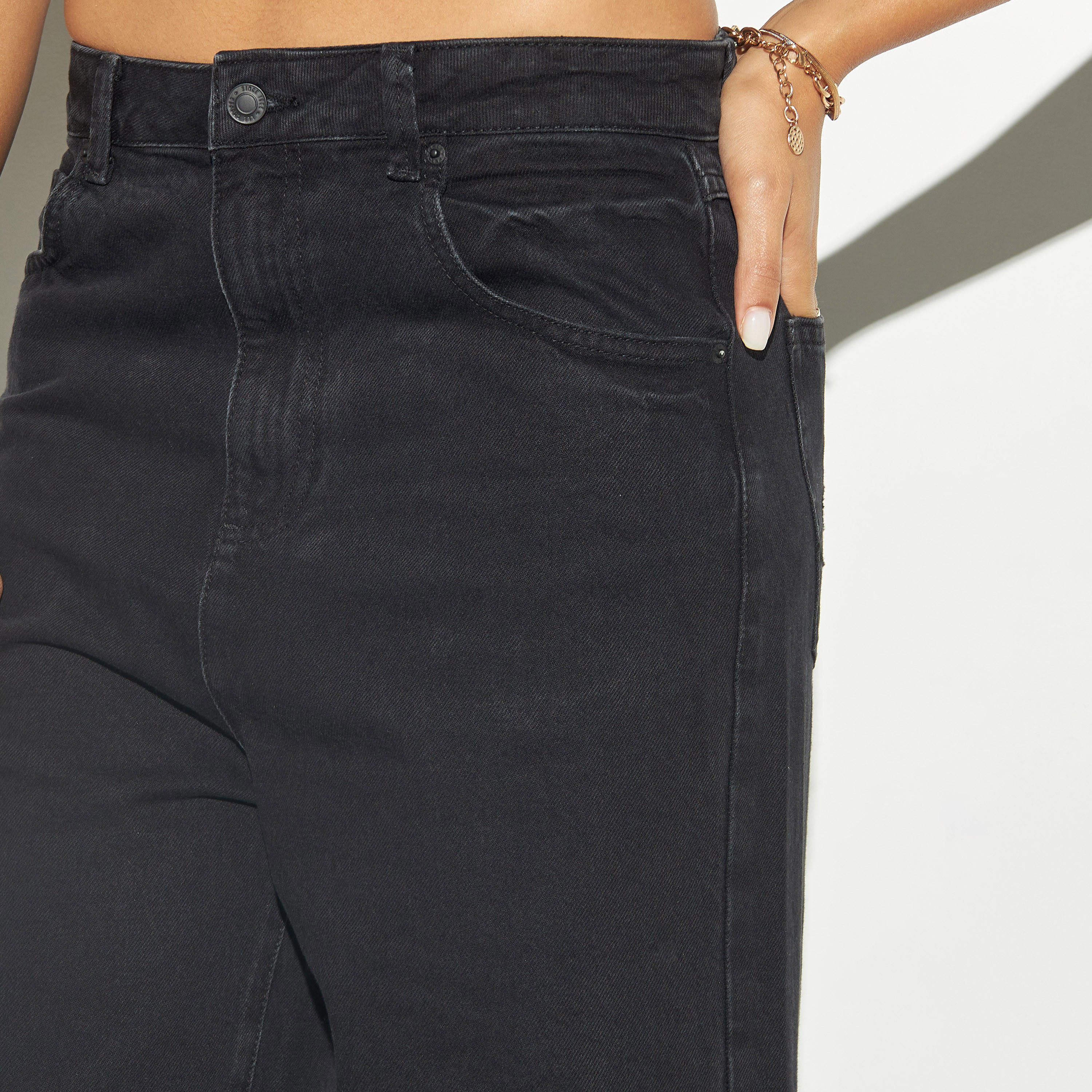 بنطلون جينز واسع الساقين جاكارد بجيوب من لي كوبر-women-clothing-bottoms-jeans-image-4
