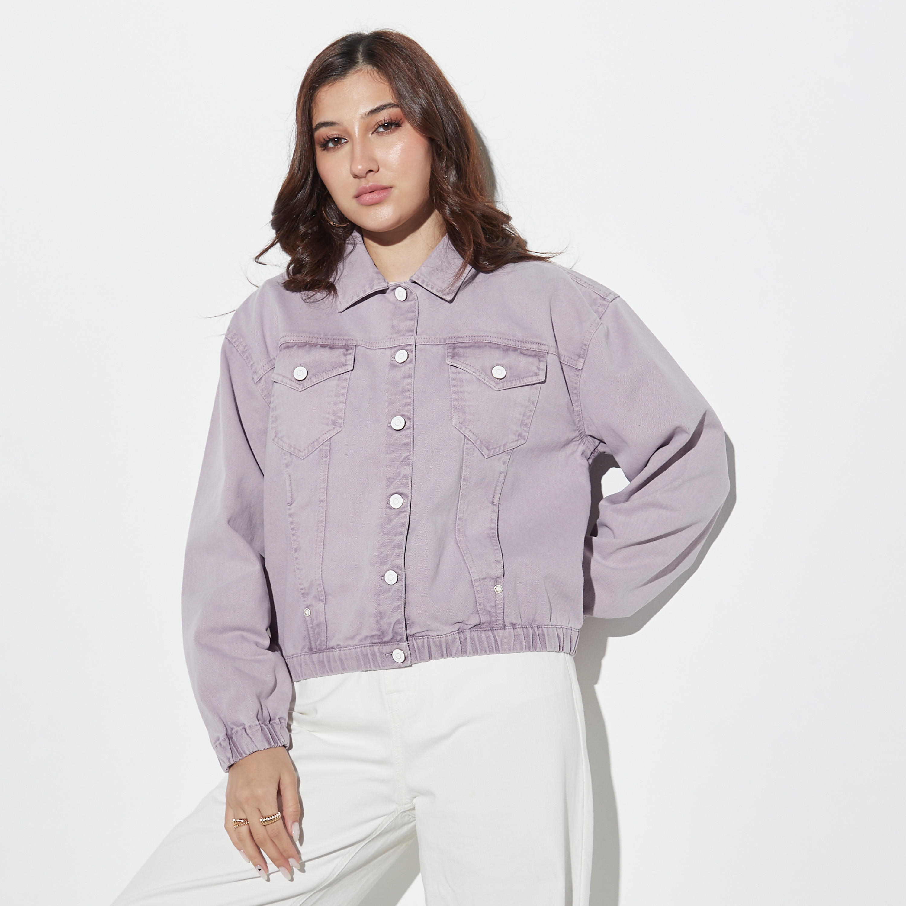 جاكيت بجيوب وأكمام طويلة من لي كوبر-women-winterwear-coatsandjackets-jackets-image-4