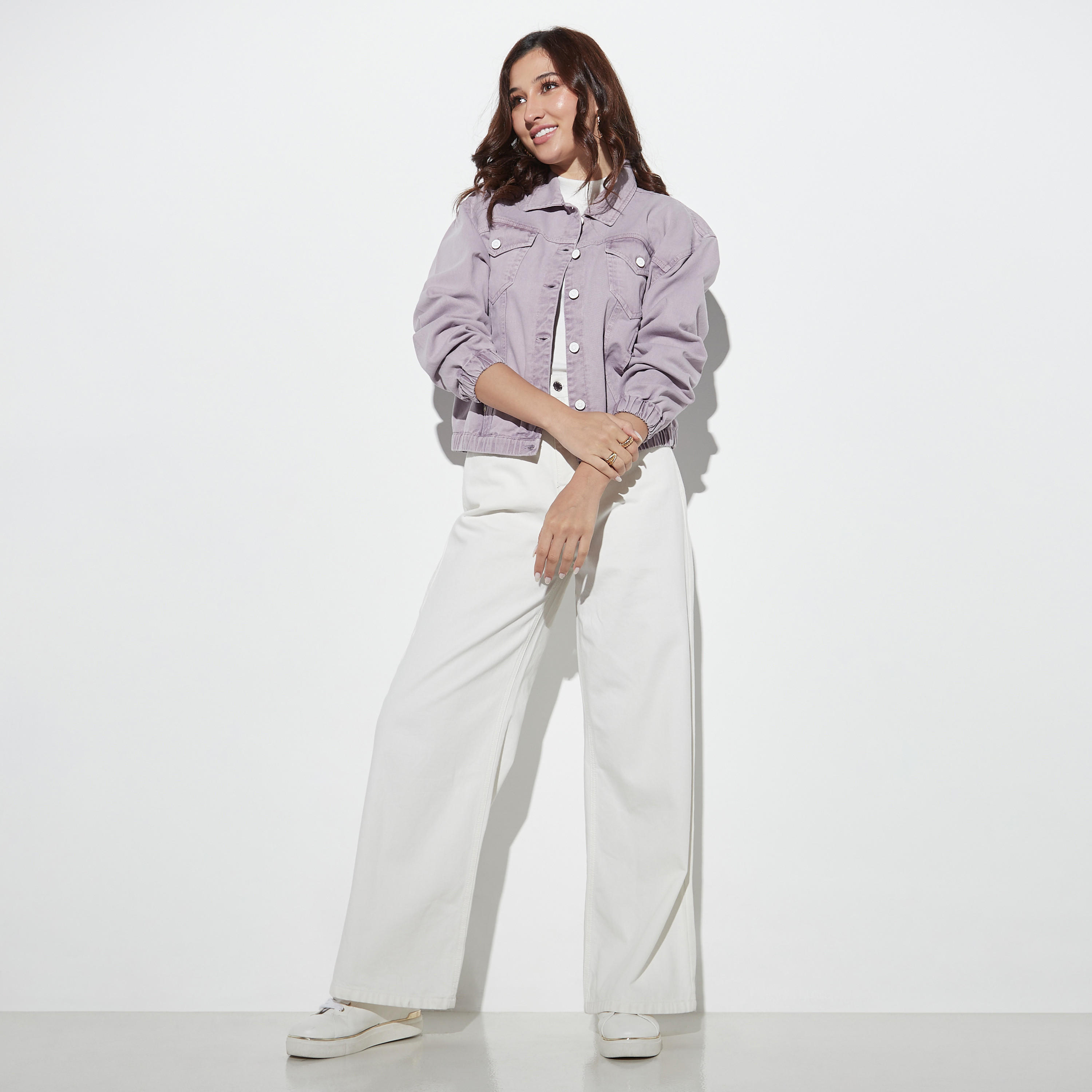 جاكيت بجيوب وأكمام طويلة من لي كوبر-women-winterwear-coatsandjackets-jackets-image-3