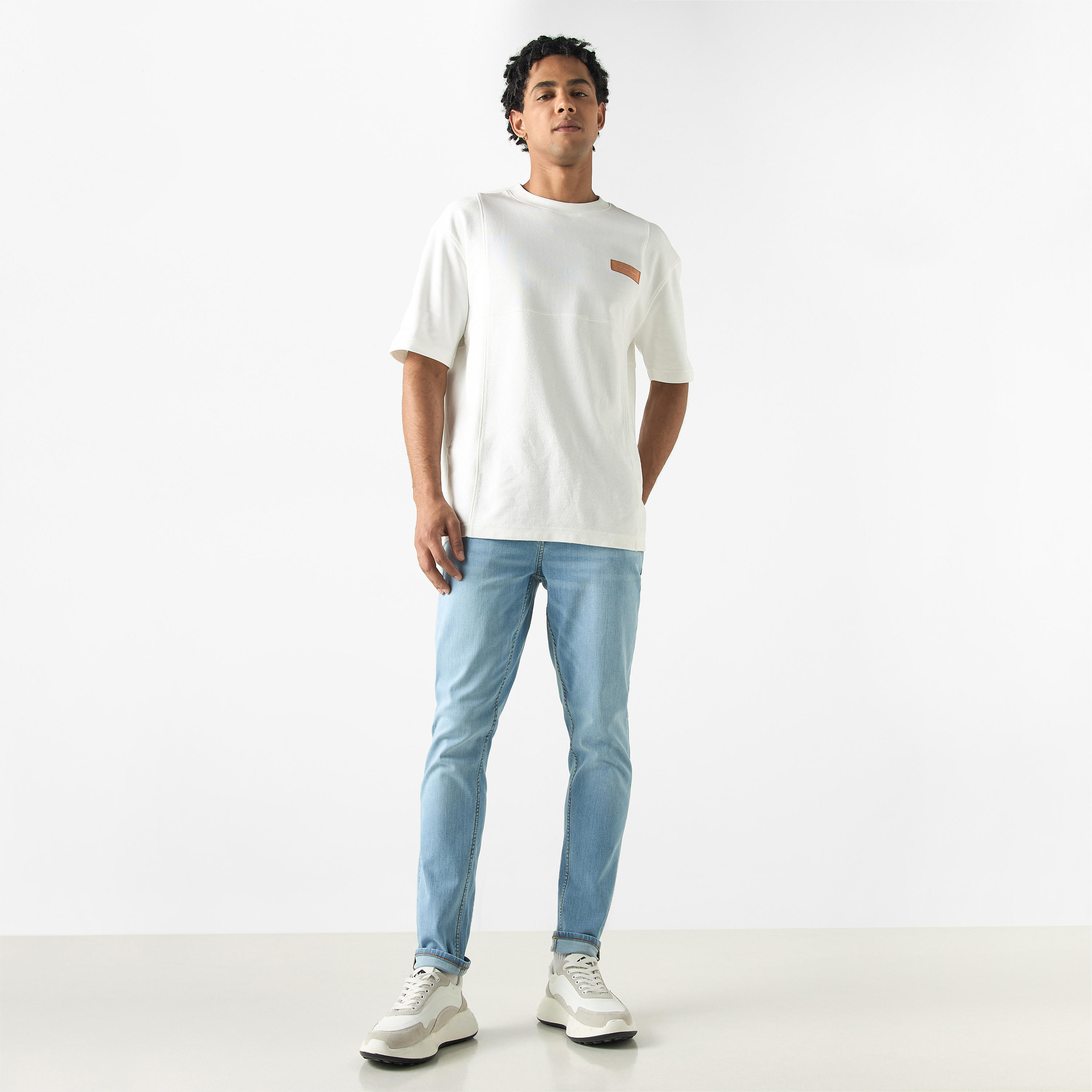 بنطلون جينز بقصة ضيّقة وخصر متوسط الارتفاع بجيوب من لي كوبر-men-clothing-bottoms-jeans-image-2