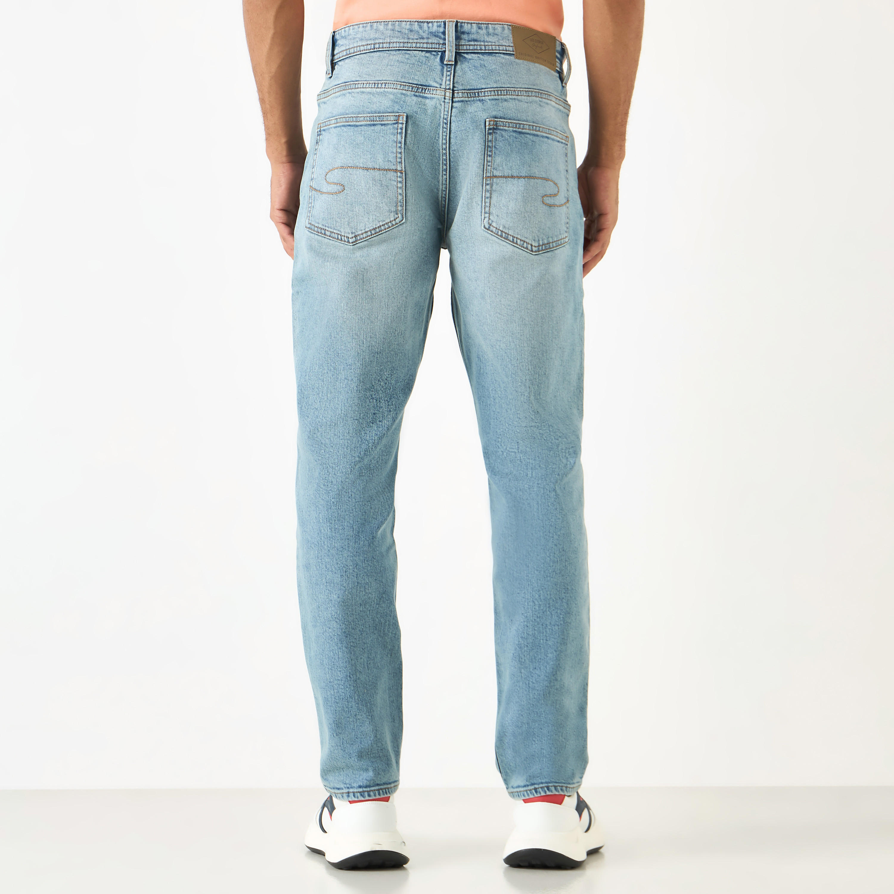 بنطلون جينز بقصة سليم وجيوب من لي كوبر-men-clothing-bottoms-jeans-image-3