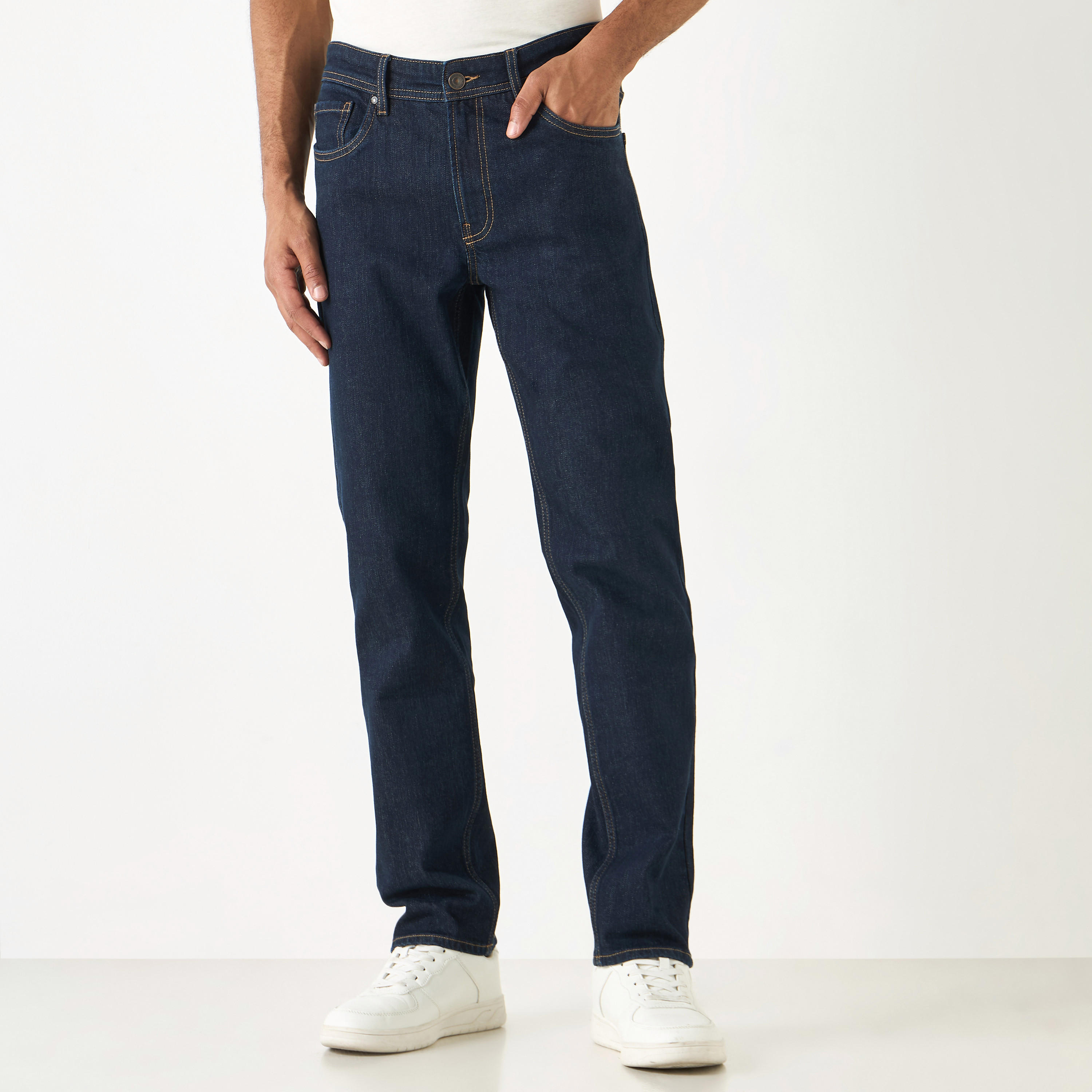 Lee Cooper Slim Fit Jeans with Pockets-men-clothing-bottoms-jeans-image-1