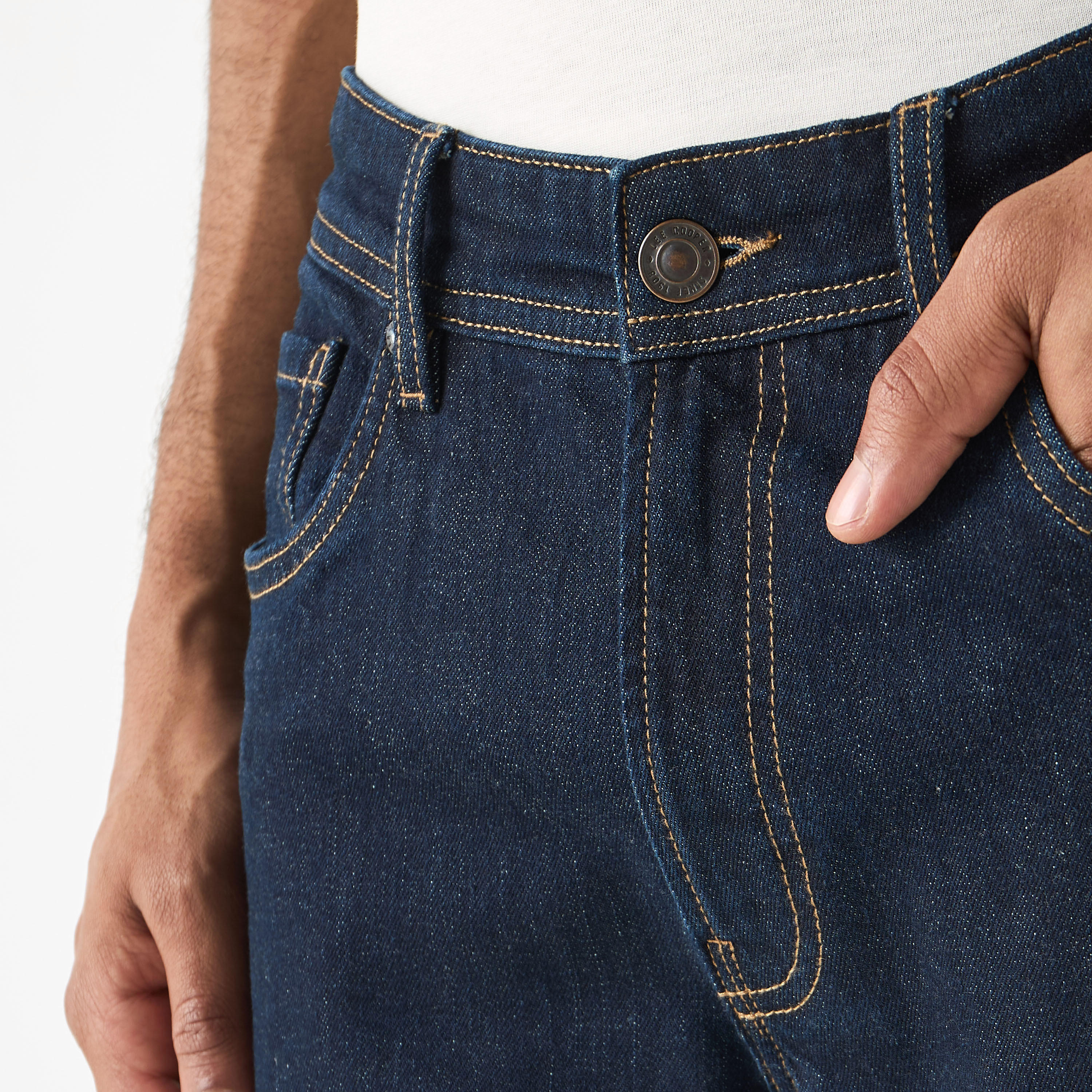 Lee Cooper Slim Fit Jeans with Pockets-men-clothing-bottoms-jeans-image-4