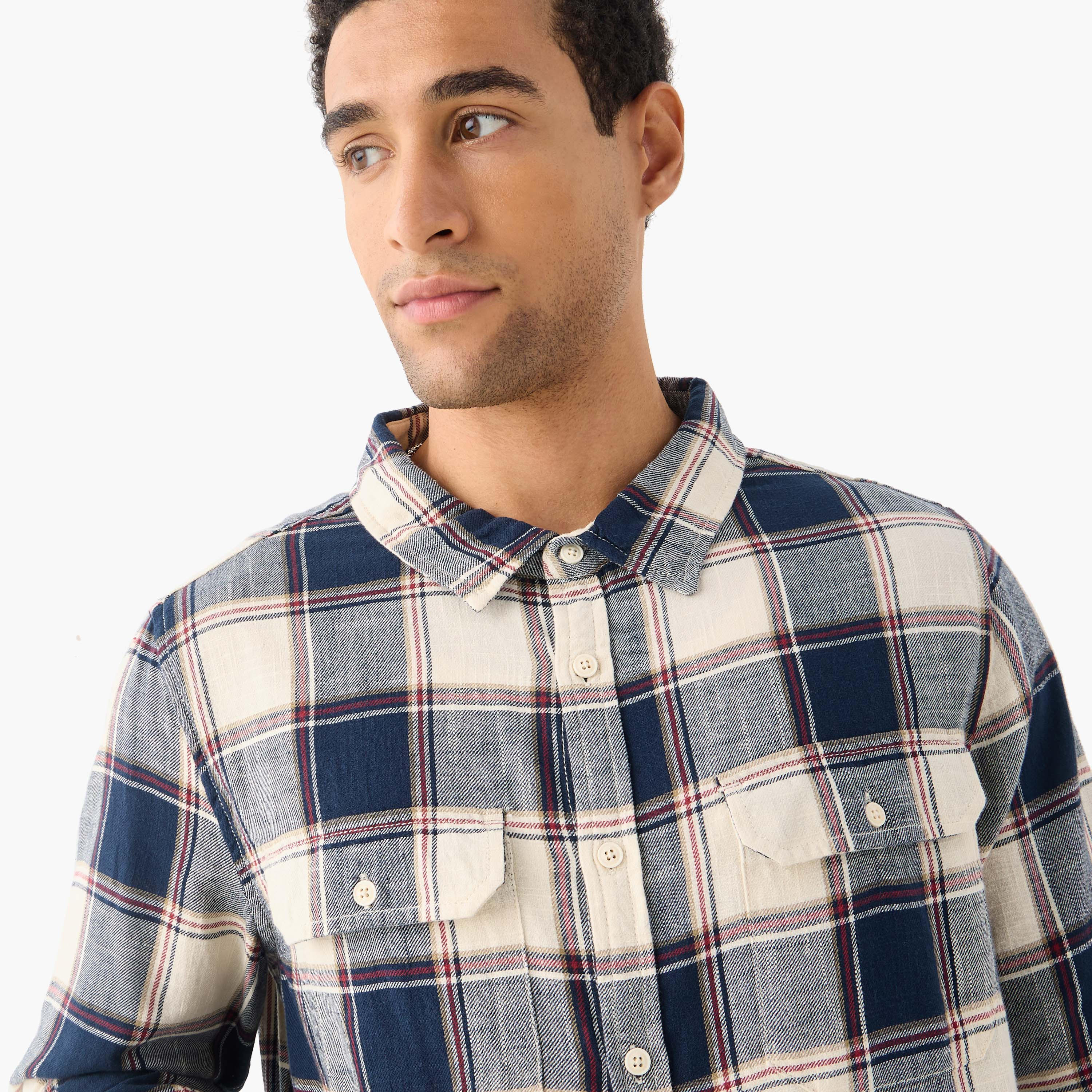 قميص كاروهات بجيوب وأكمام طويلة من لي كوبر-men-clothing-shirts-image-9