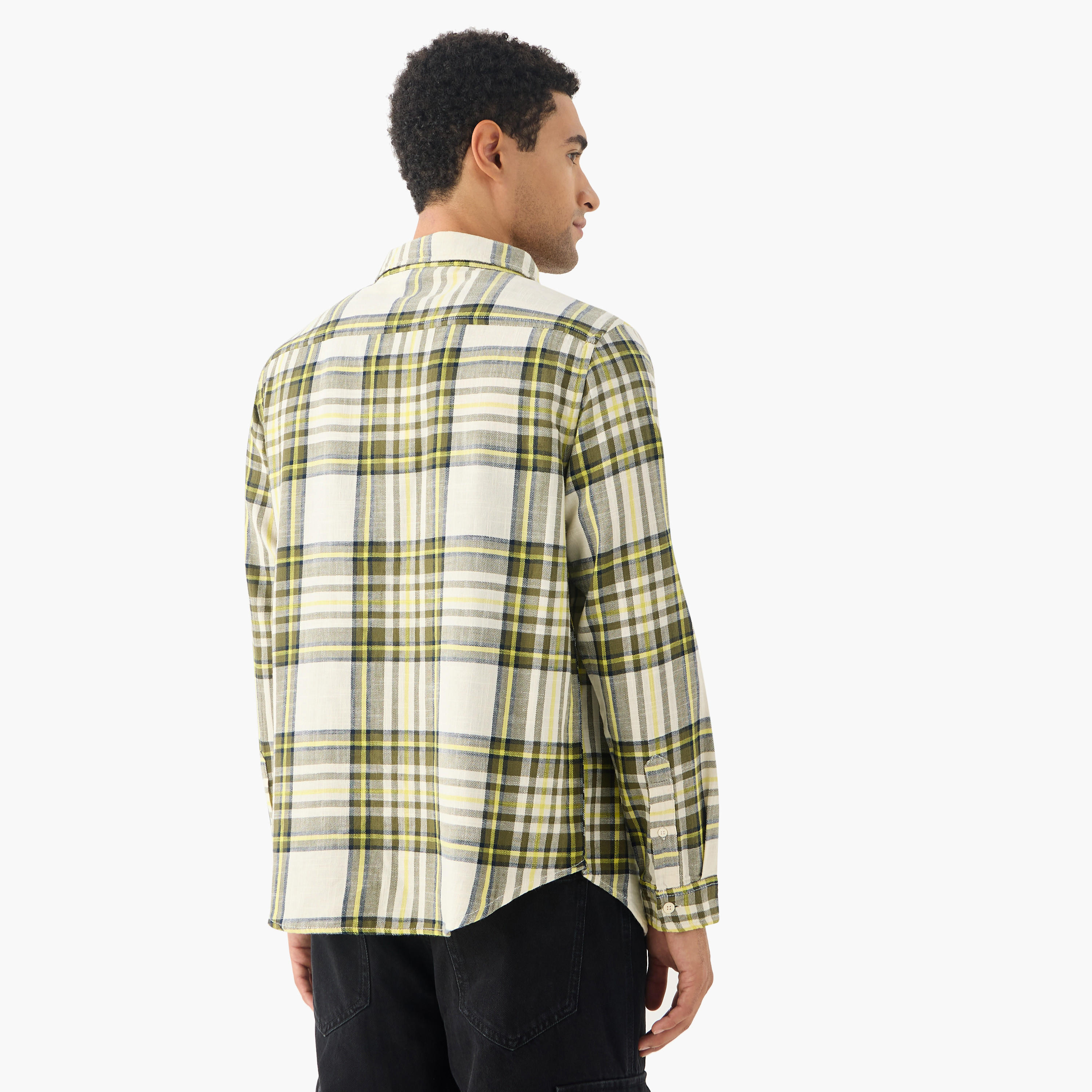 قميص كاروهات بجيوب وأكمام طويلة من لي كوبر-men-clothing-shirts-image-13