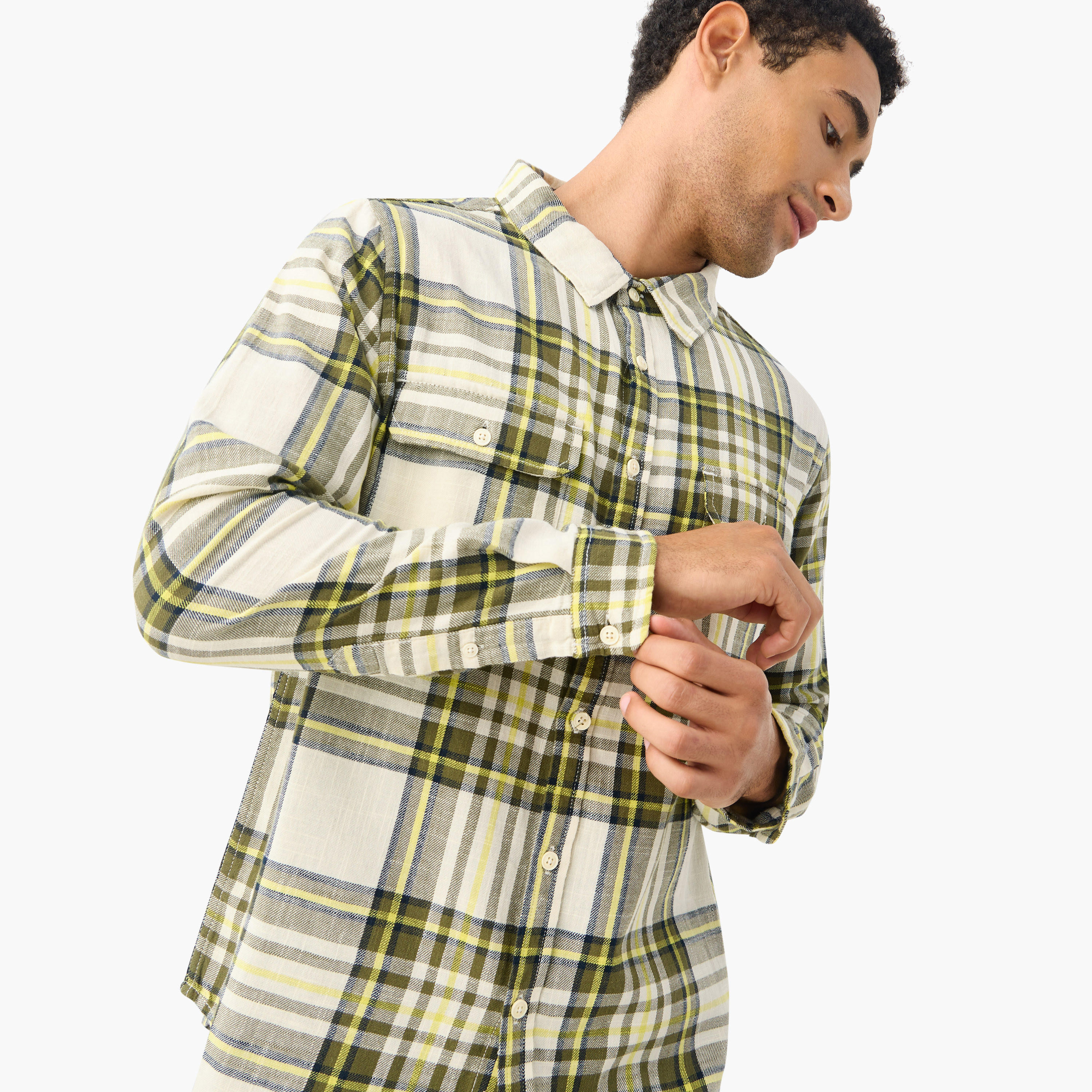 قميص كاروهات بجيوب وأكمام طويلة من لي كوبر-men-clothing-shirts-image-14