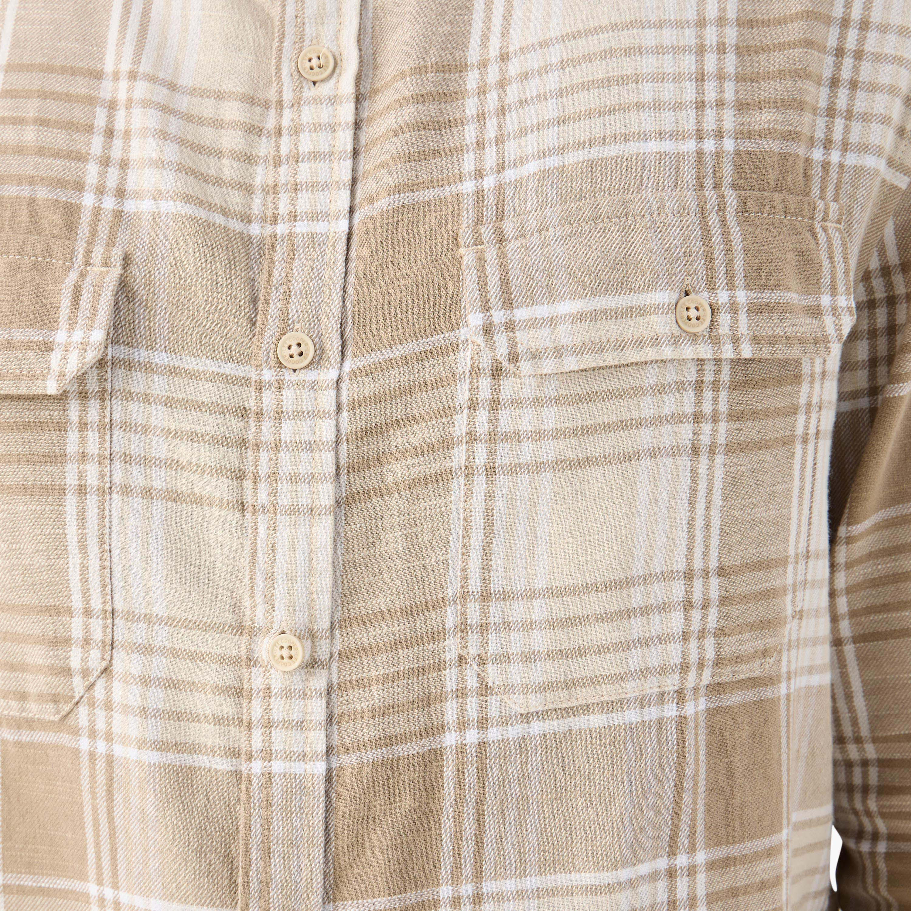 قميص كاروهات بجيوب وأكمام طويلة من لي كوبر-men-clothing-shirts-image-5
