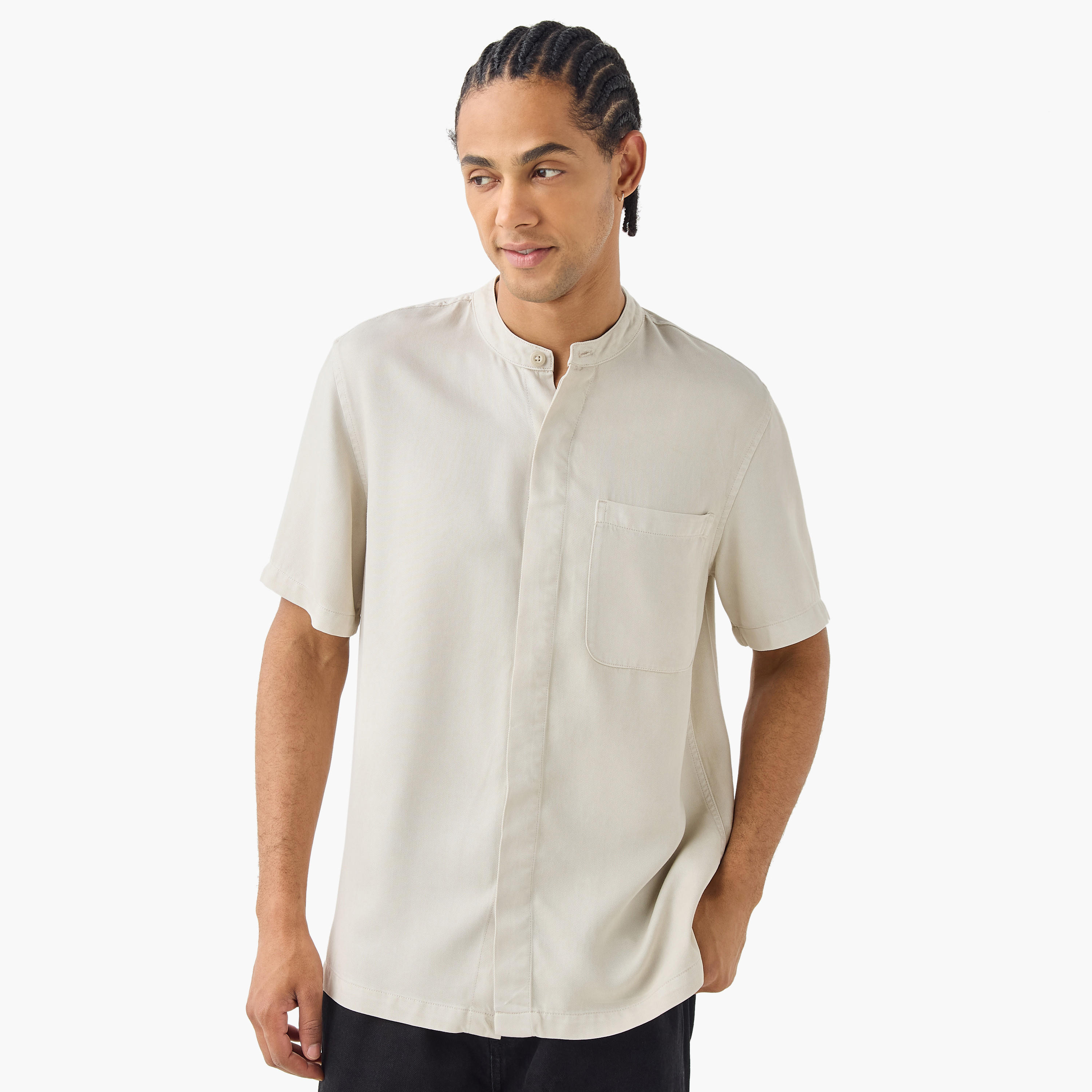 Lee Cooper Regular Fit Shirt with Chest Pocket-men-clothing-shirts-image-1