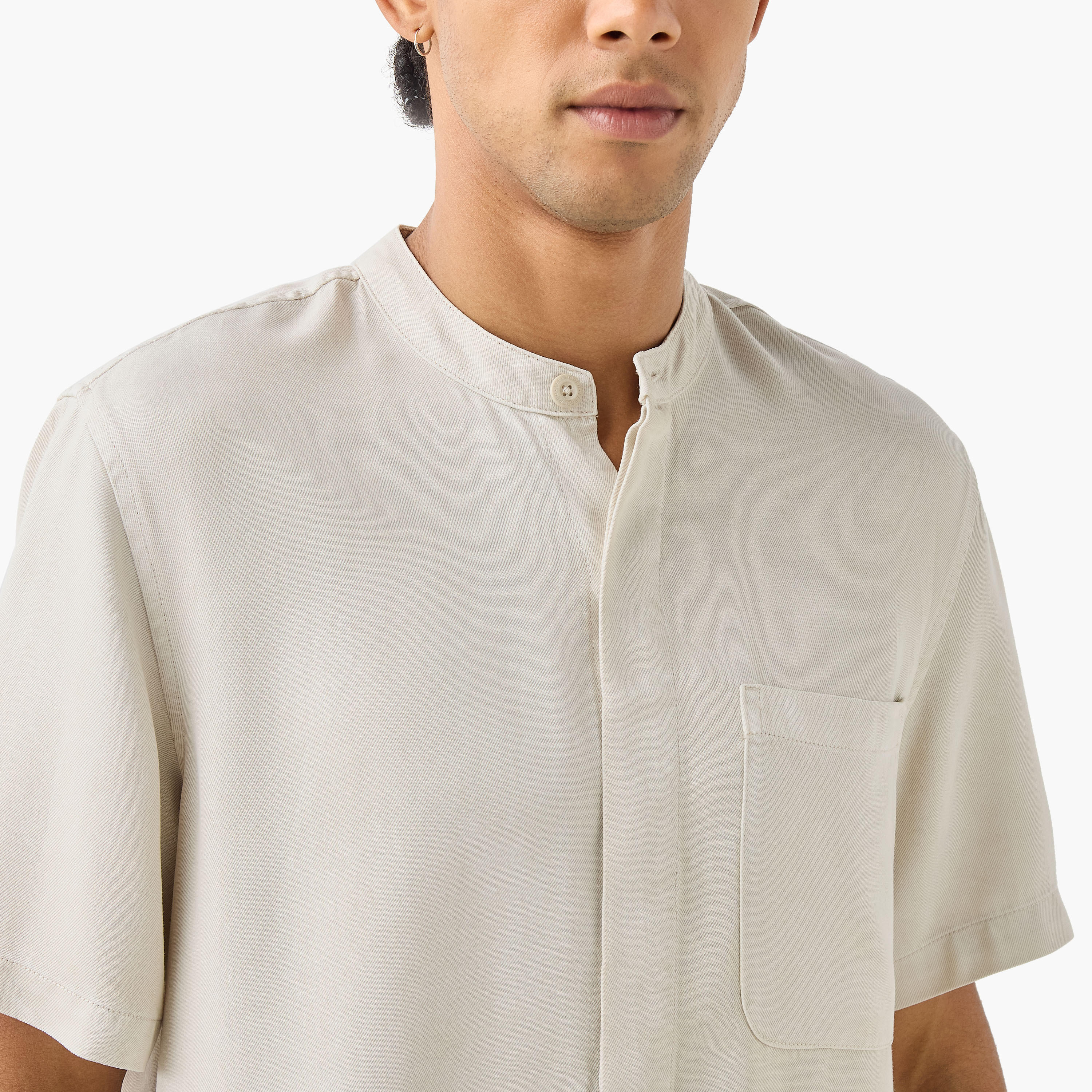 Lee Cooper Regular Fit Shirt with Chest Pocket-men-clothing-shirts-image-4